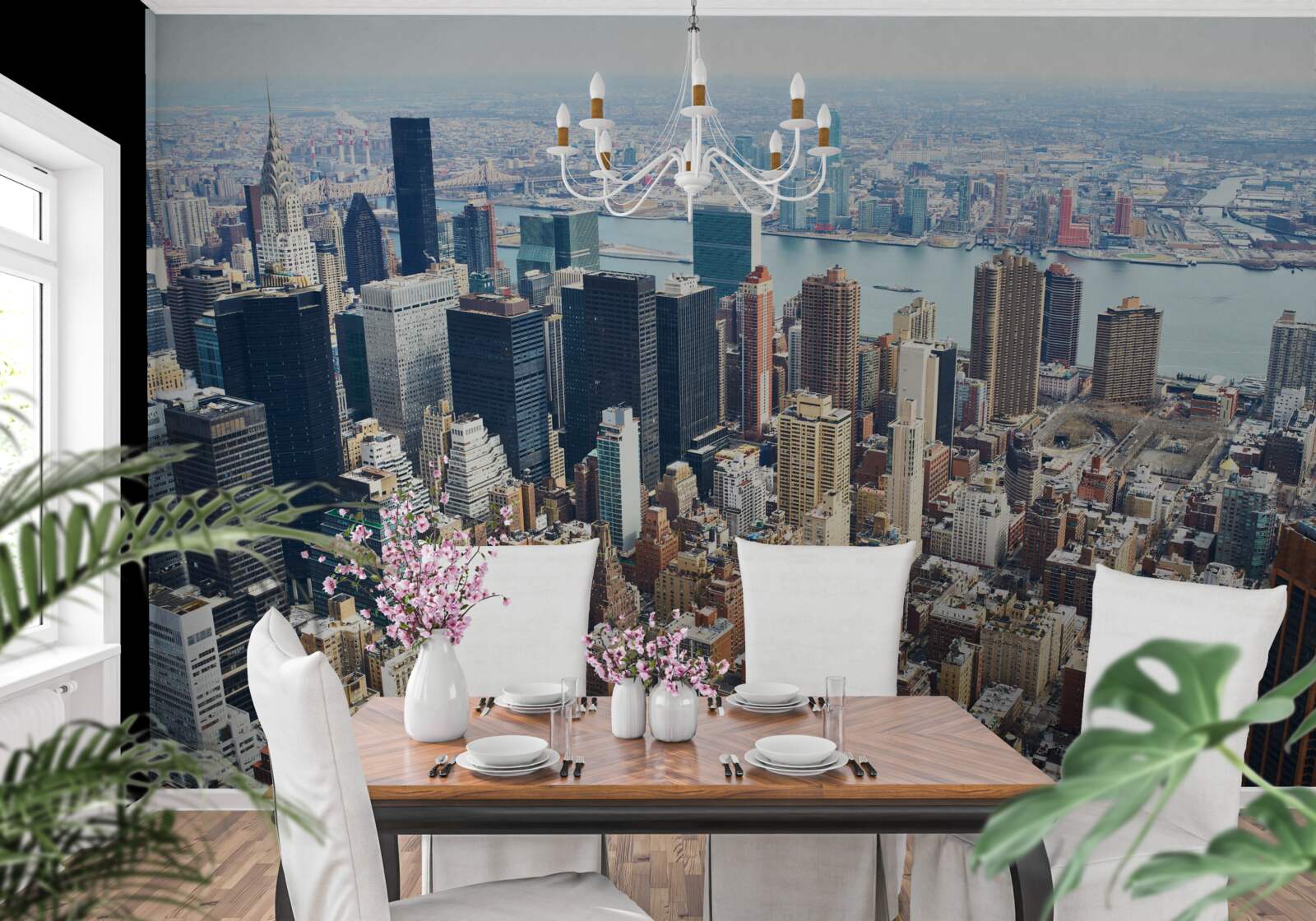 Fototapeta budynki nowego jorku i ich dachy