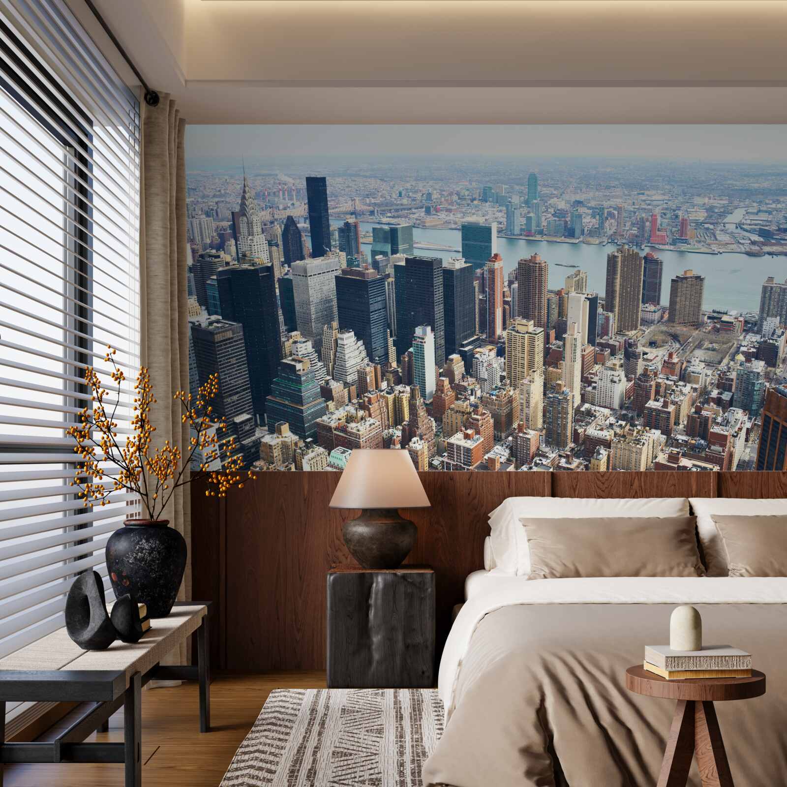 Fototapeta budynki nowego jorku i ich dachy