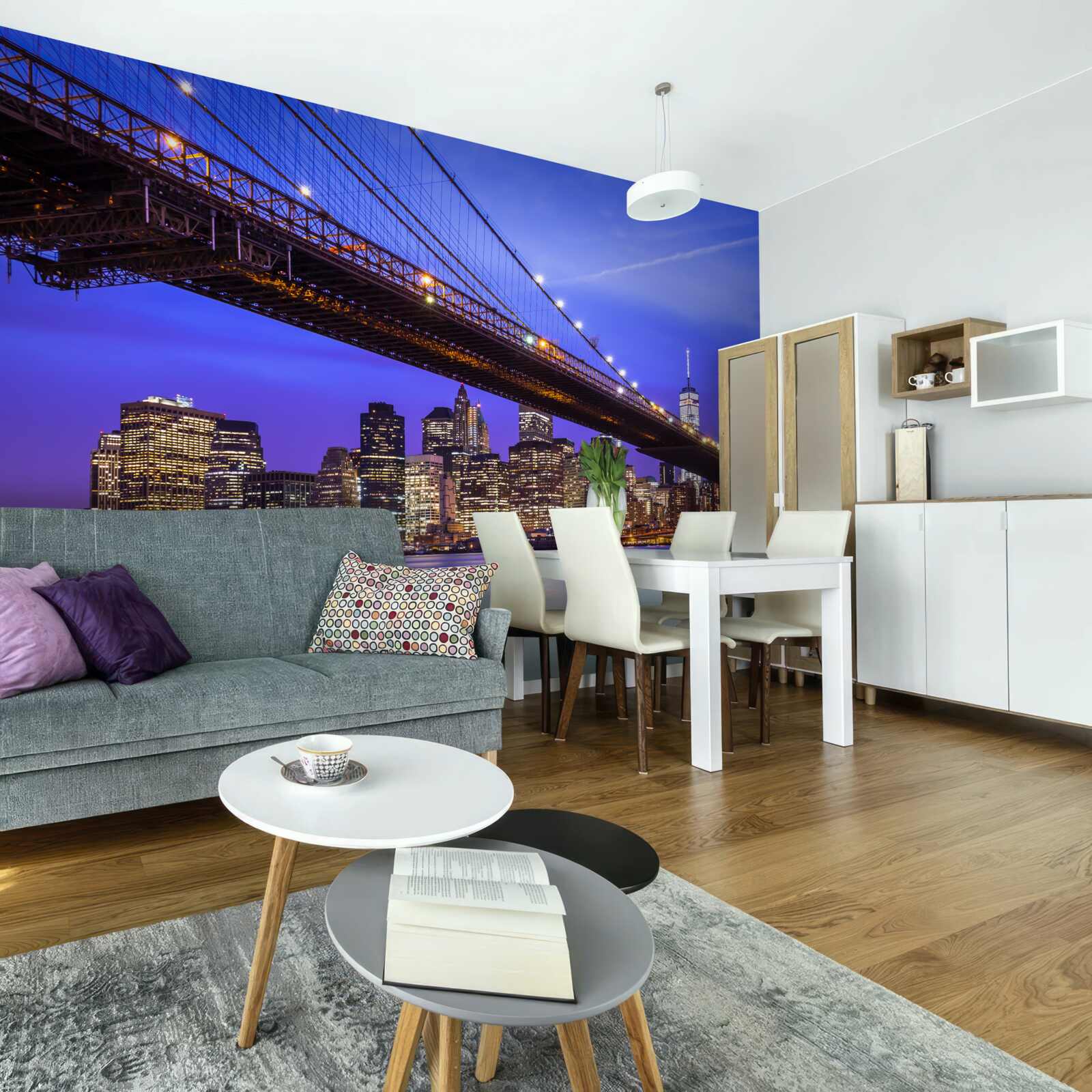 Fototapeta widok na most brookliński od dołu