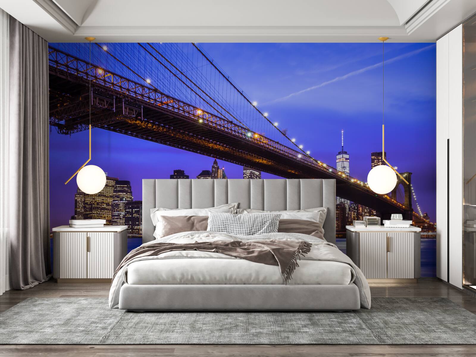 Fototapeta widok na most brookliński od dołu