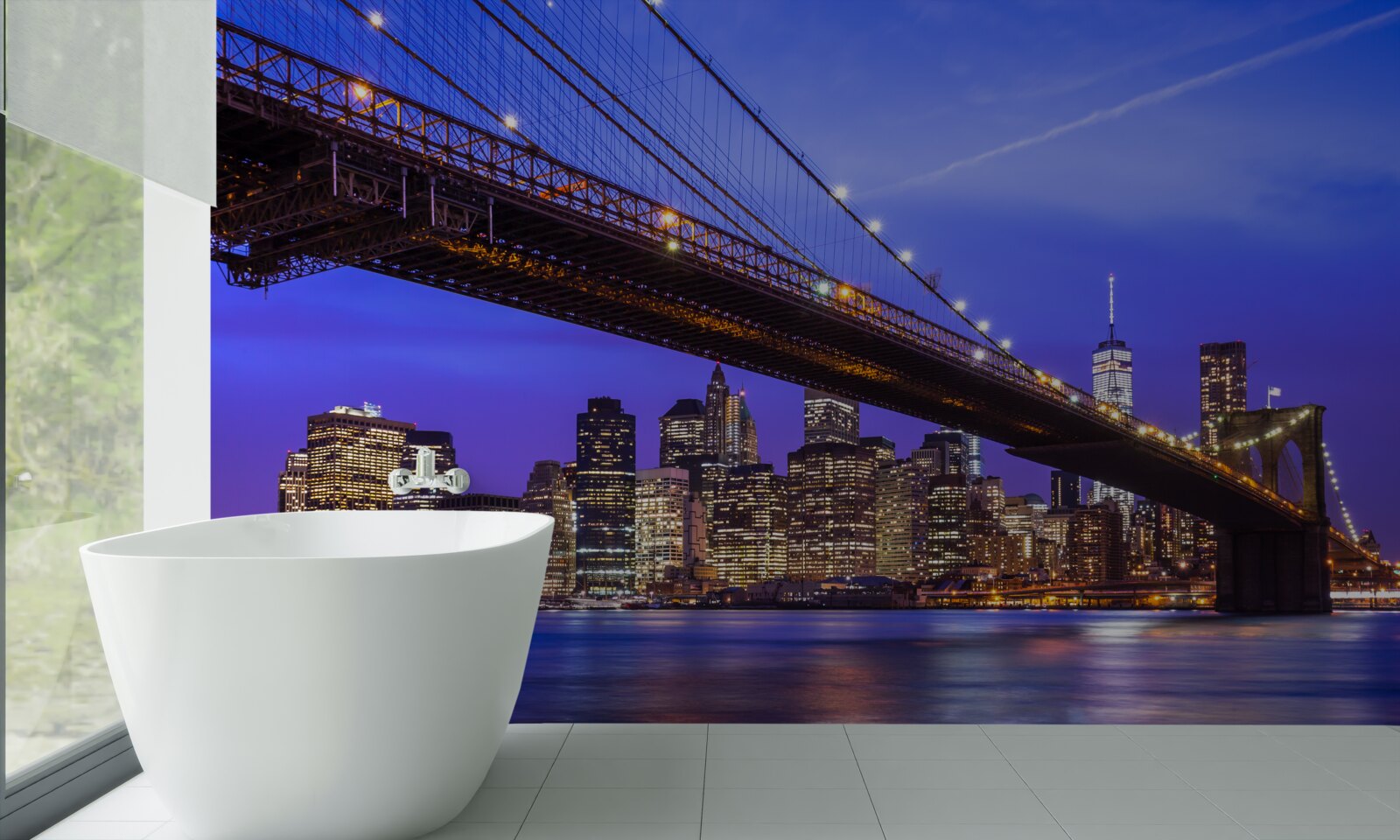 Fototapeta widok na most brookliński od dołu