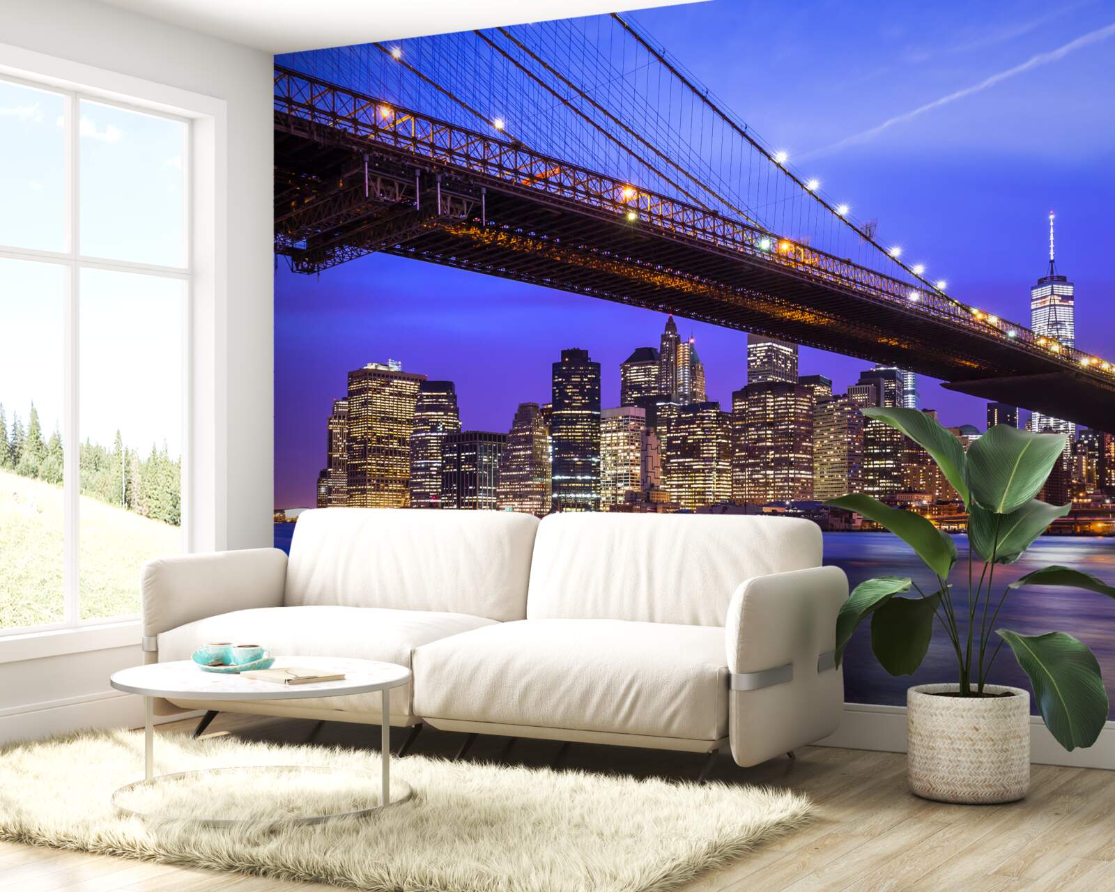 Fototapeta widok na most brookliński od dołu