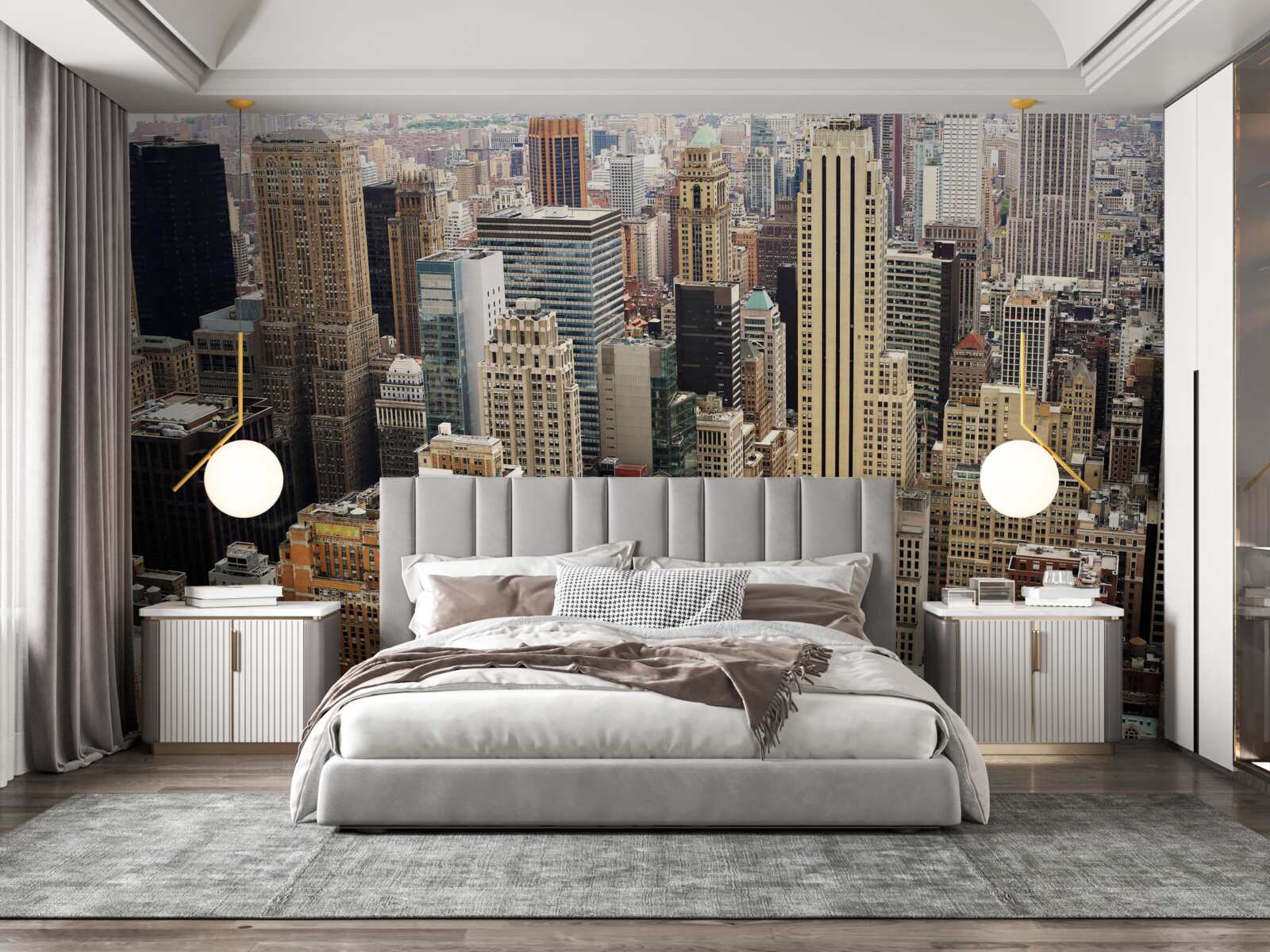 Fototapeta widok na architekturę metropolii z krawężnika