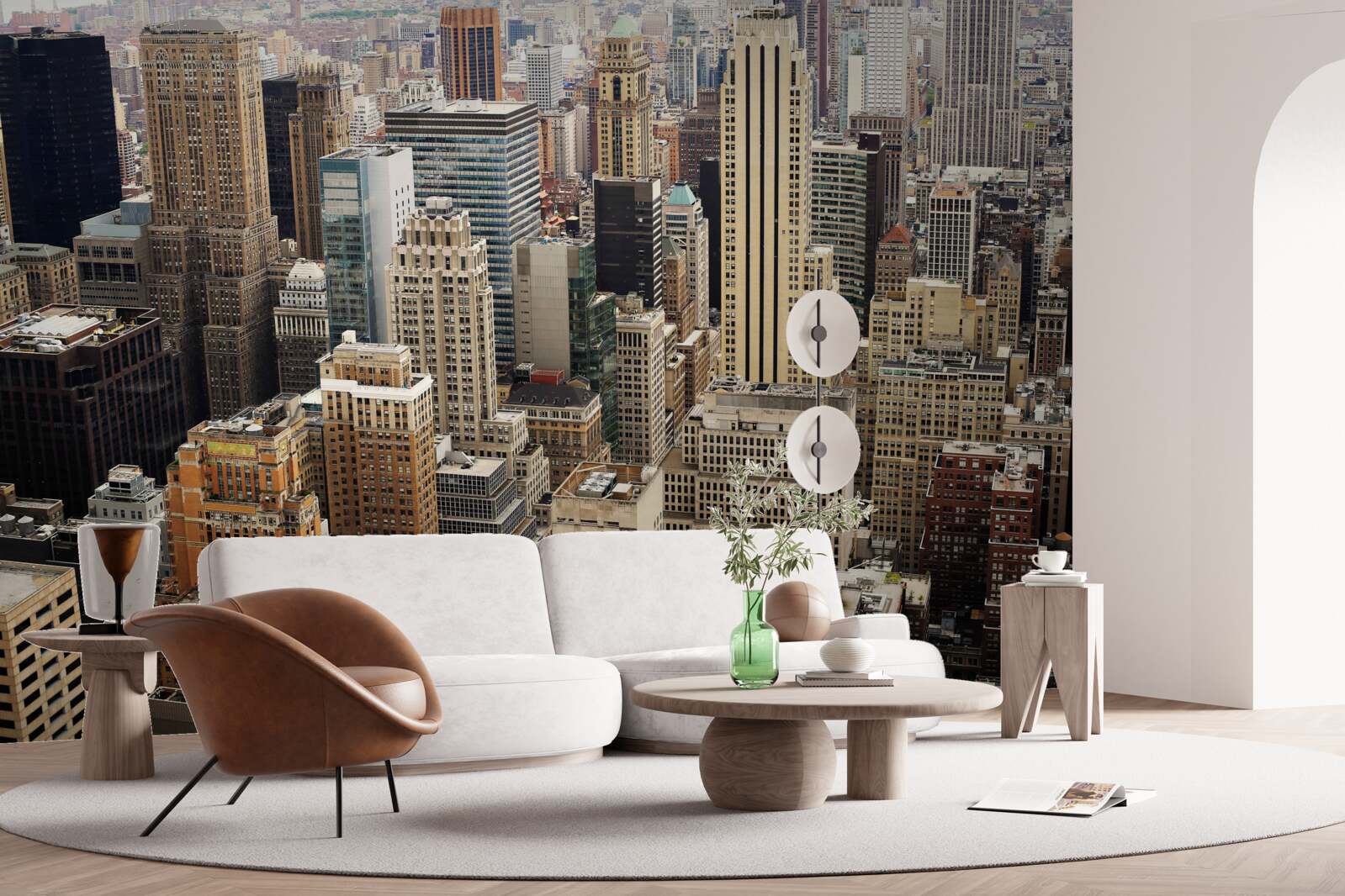 Fototapeta widok na architekturę metropolii z krawężnika