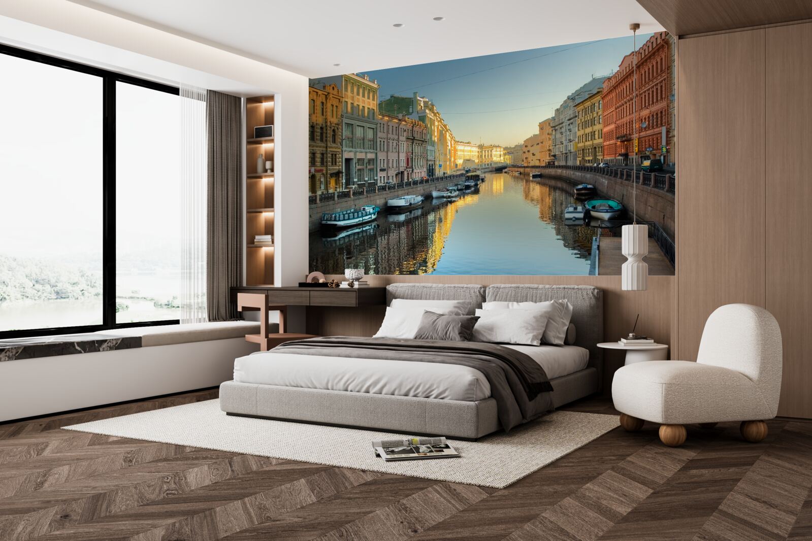 Fototapeta kanał sankt petersburga ma wspaniałe piękno