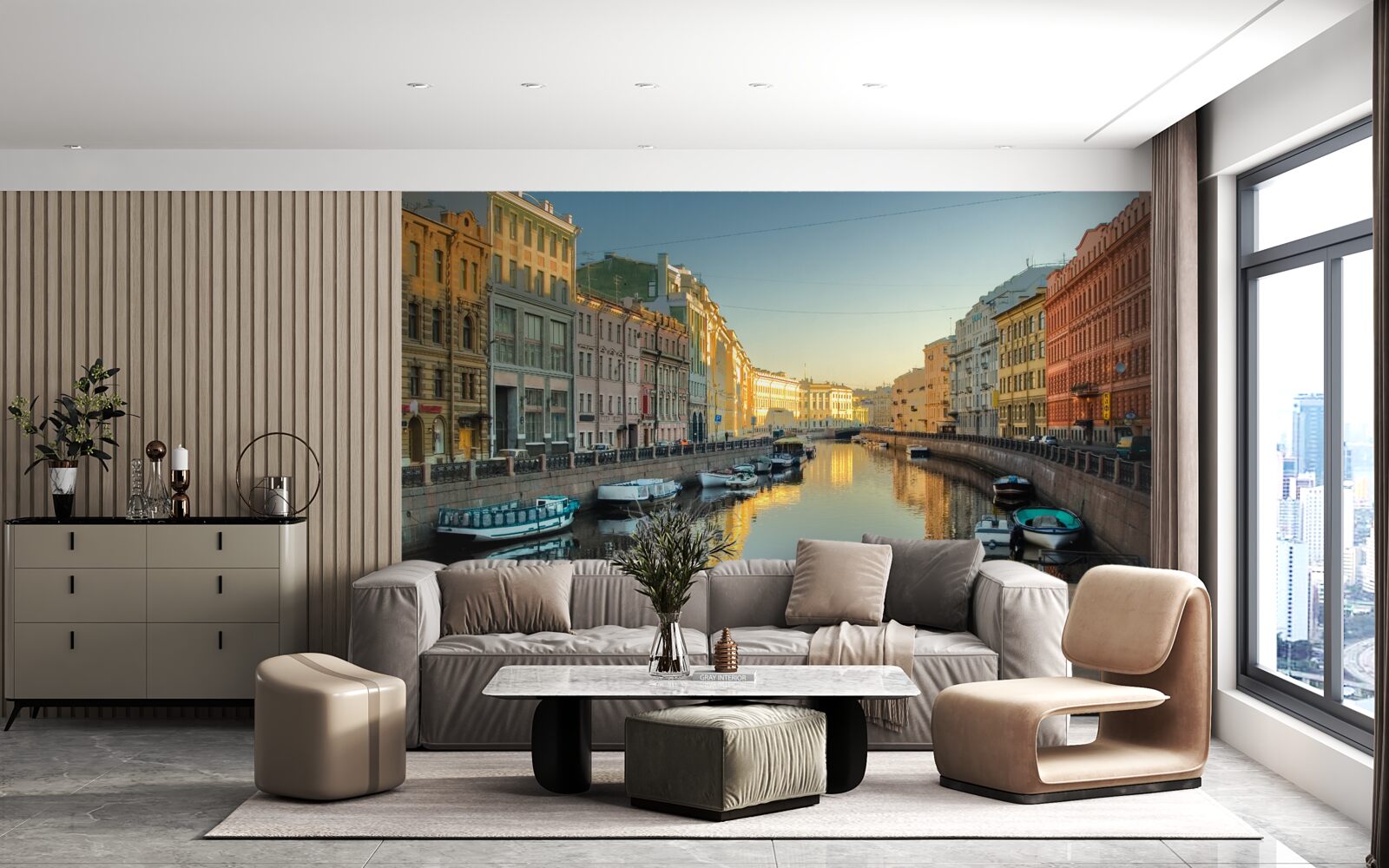 Fototapeta kanał sankt petersburga ma wspaniałe piękno