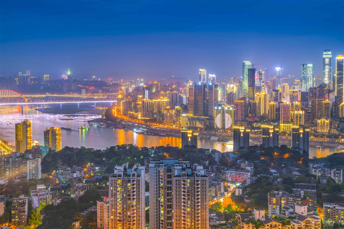 Fototapeta megapolis współczesnej nocy