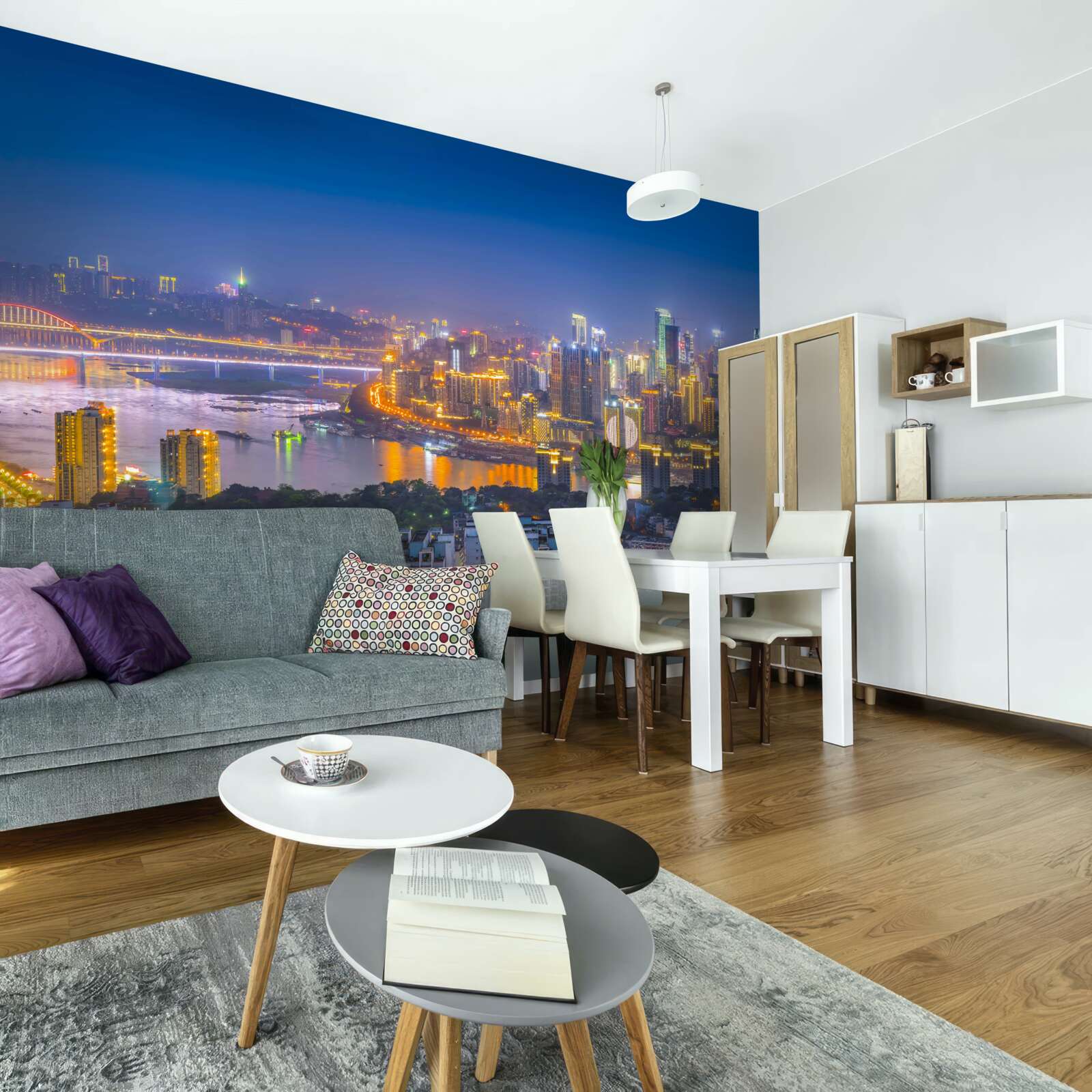 Fototapeta megapolis współczesnej nocy