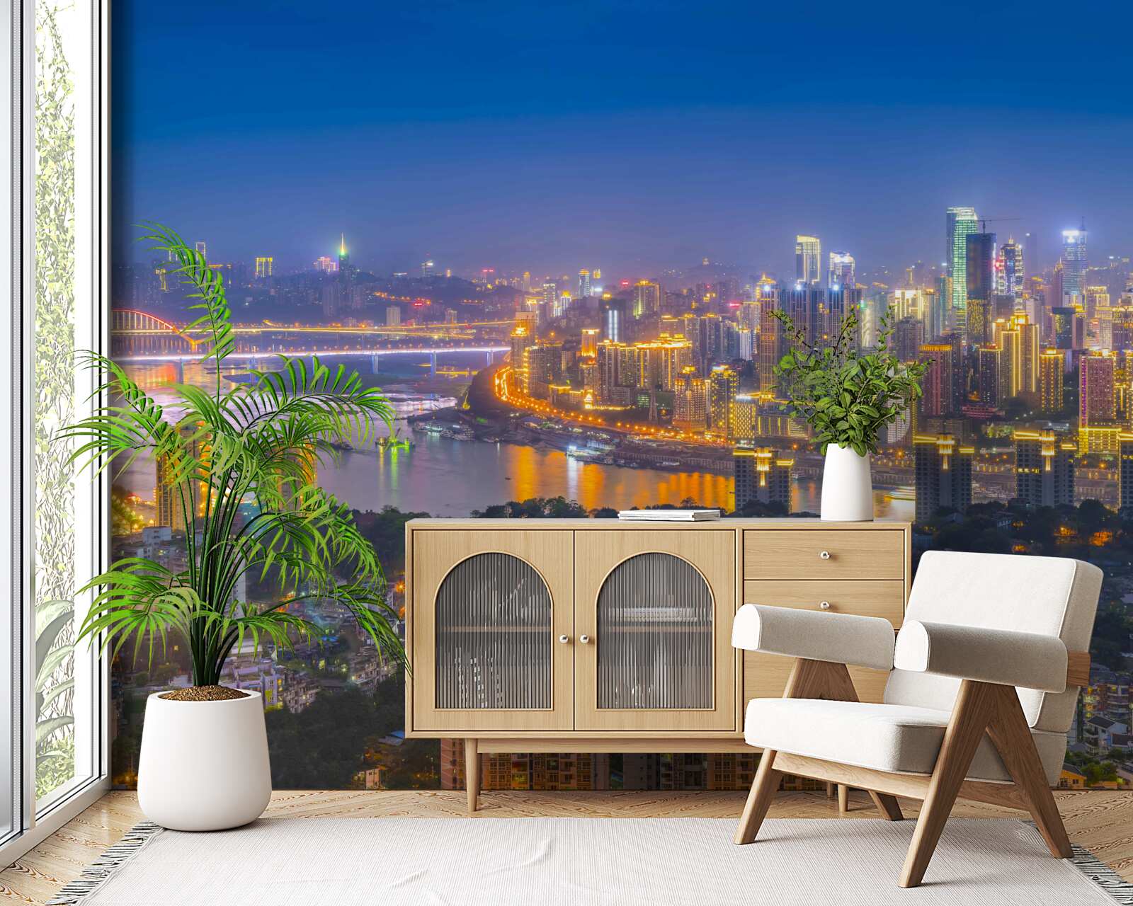 Fototapeta megapolis współczesnej nocy