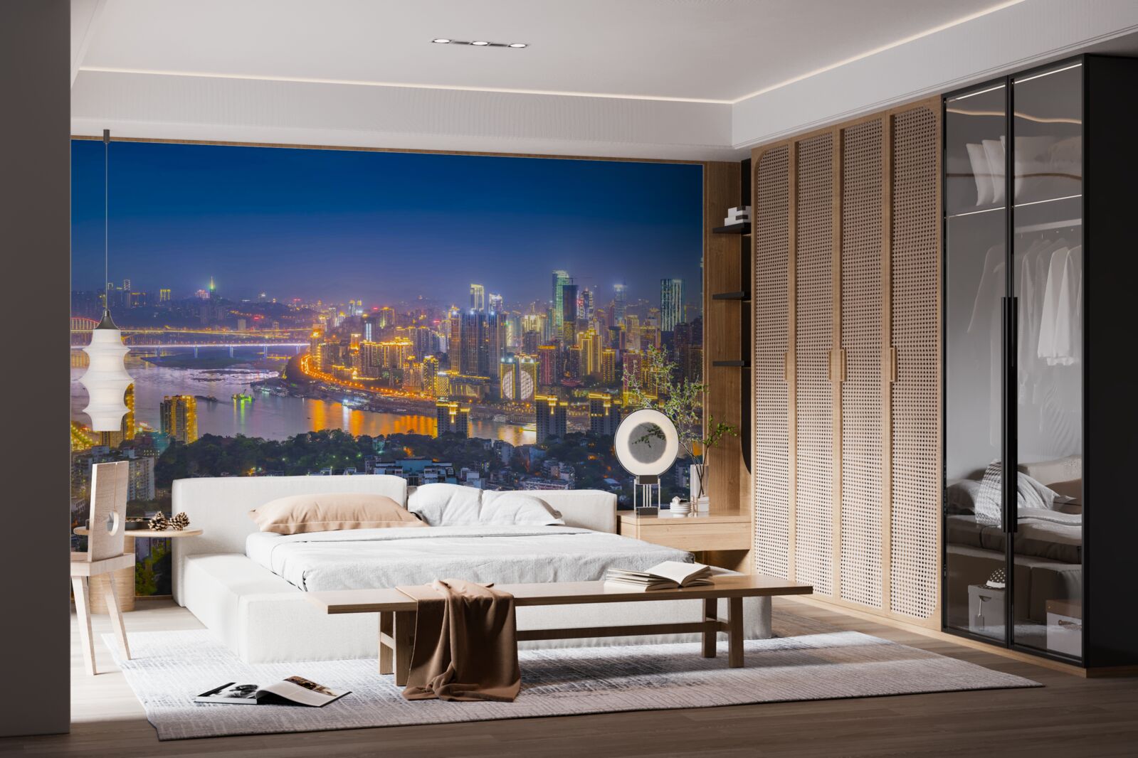 Fototapeta megapolis współczesnej nocy