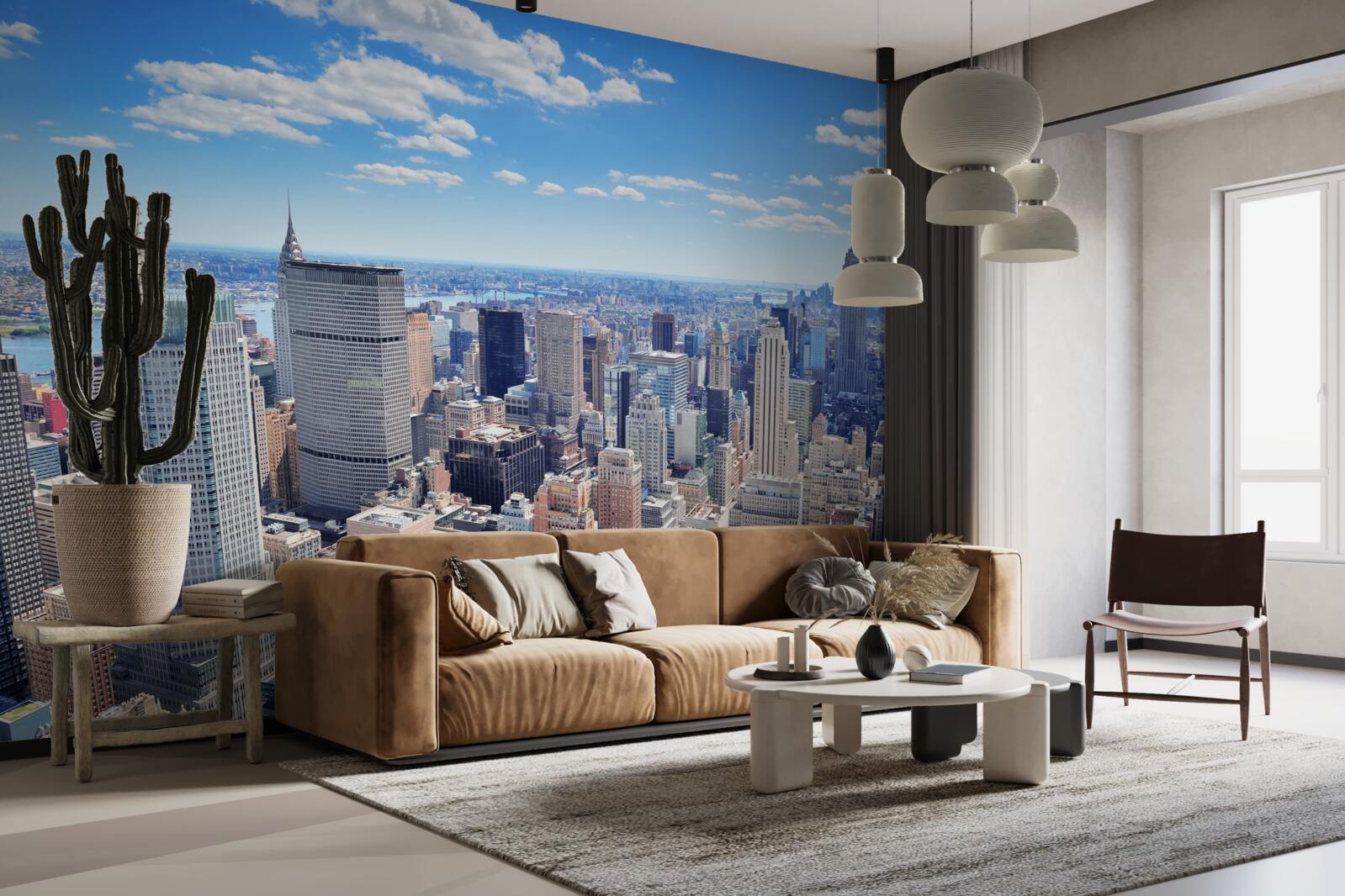 Fototapeta nad drapaczami chmur nowego jorku