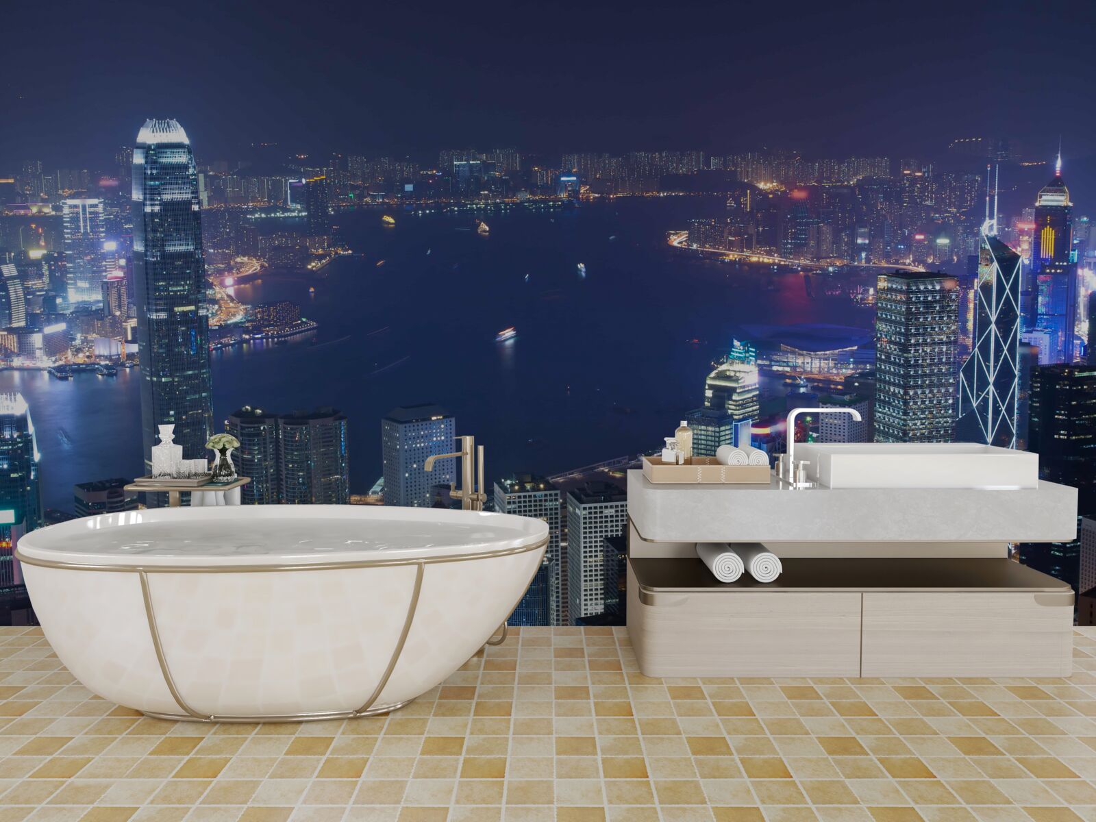 Fototapeta megapolis nocą