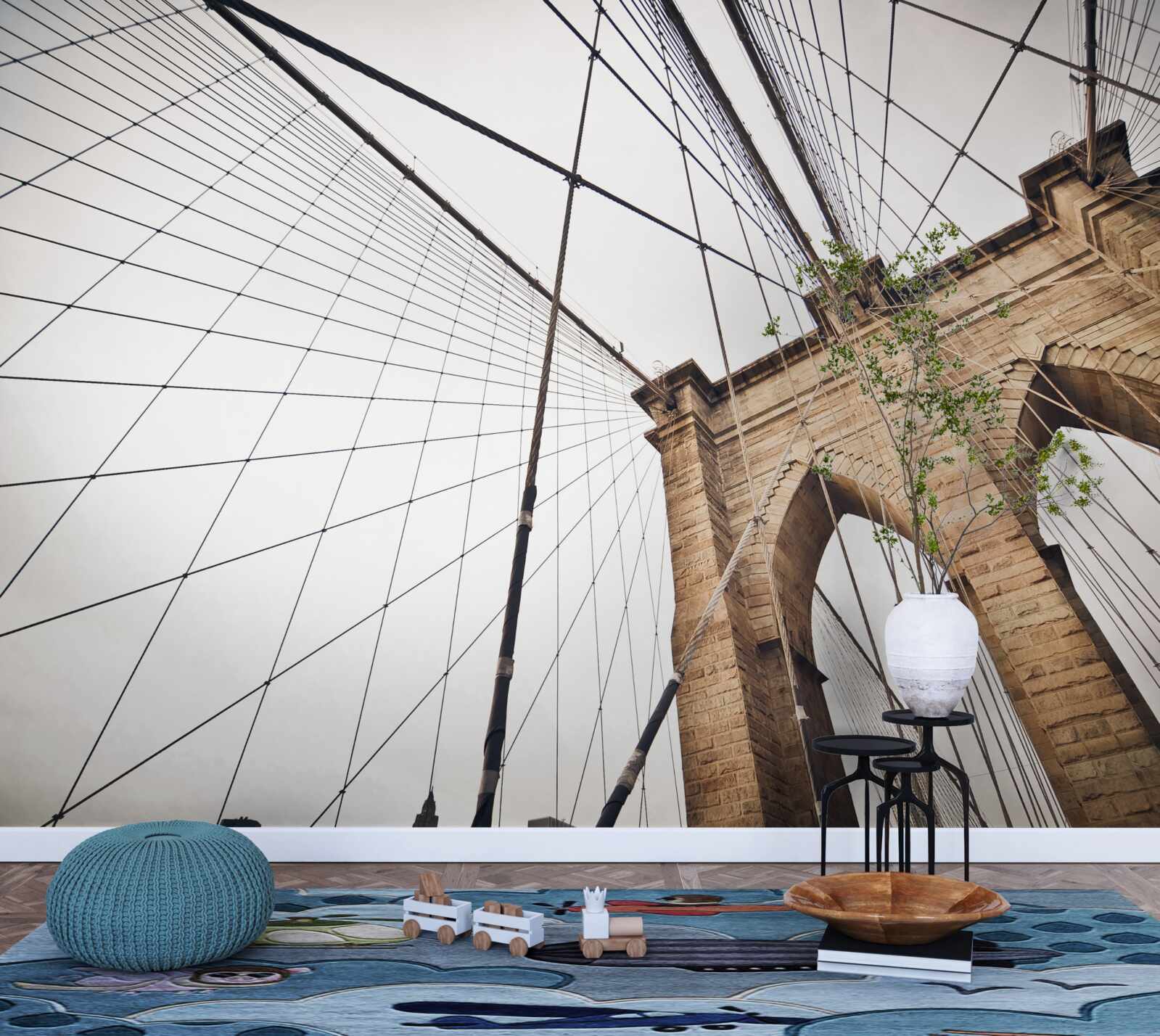 Fototapeta projekt mostu brooklyńskiego