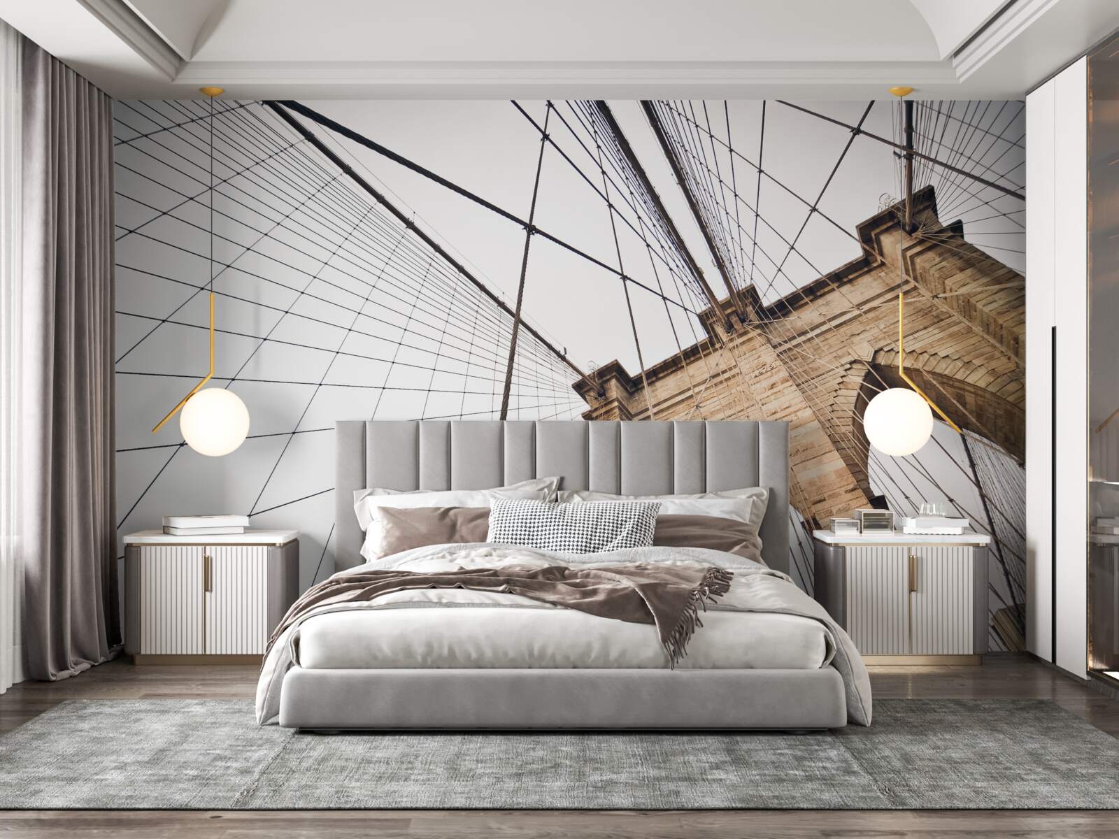 Fototapeta projekt mostu brooklyńskiego