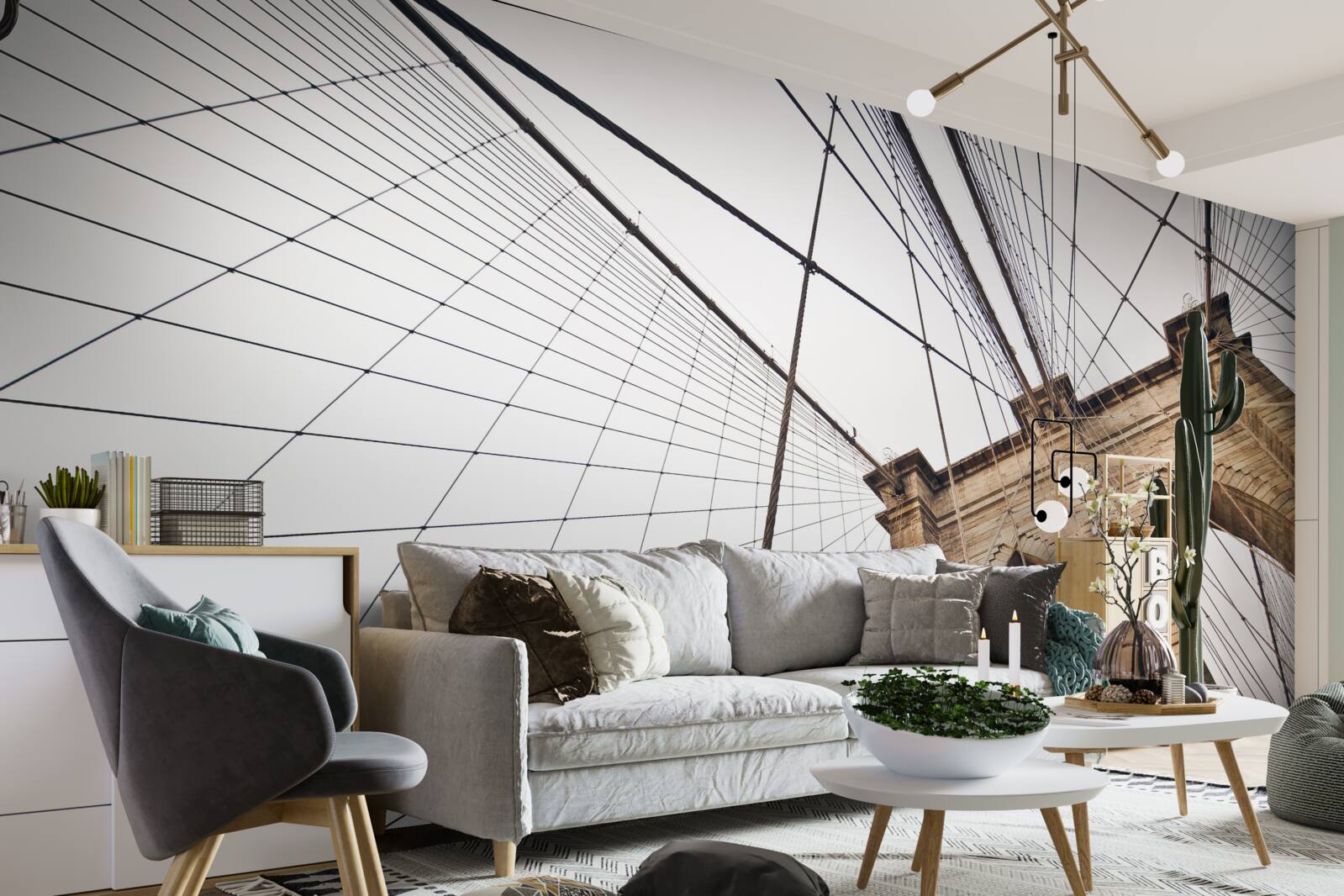 Fototapeta projekt mostu brooklyńskiego