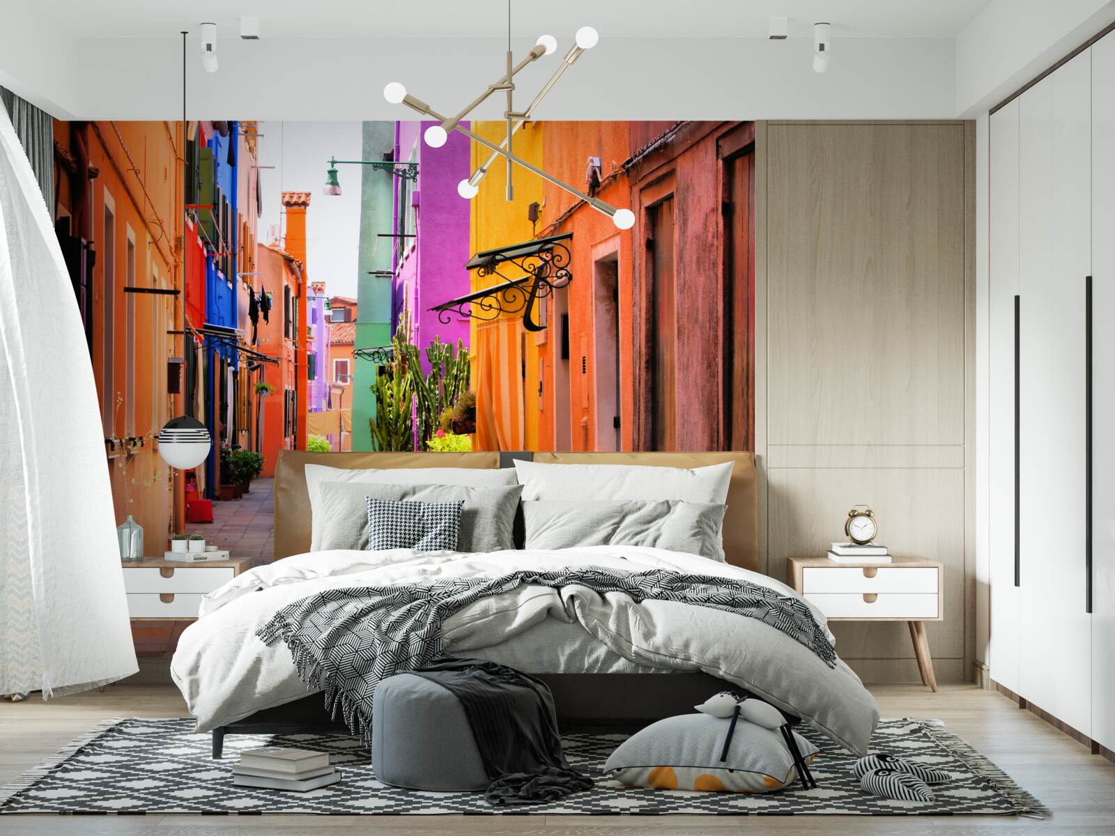 Fototapeta bardzo jasna wąska ulica