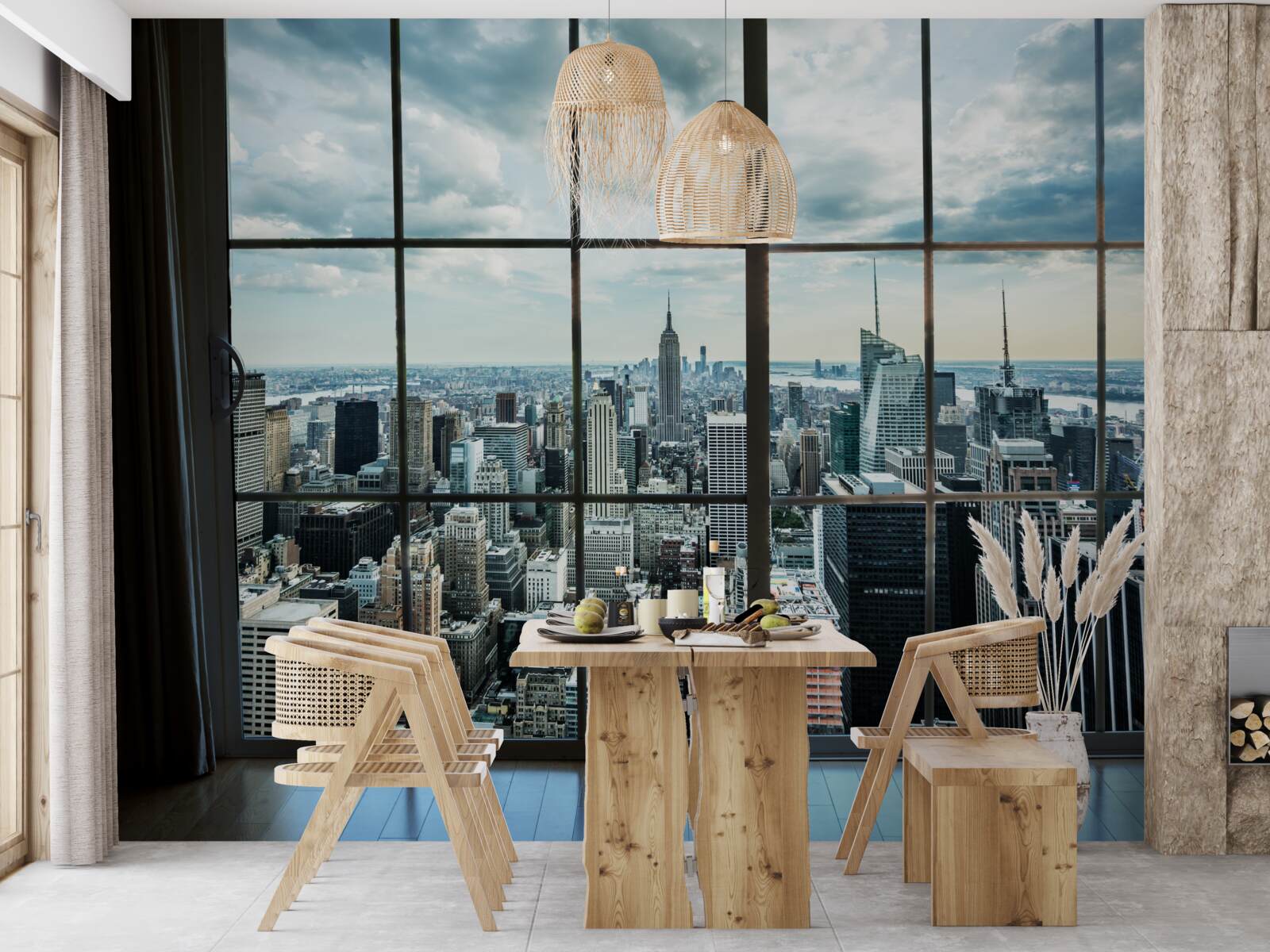 Fototapeta panorama nowego jorku z okna