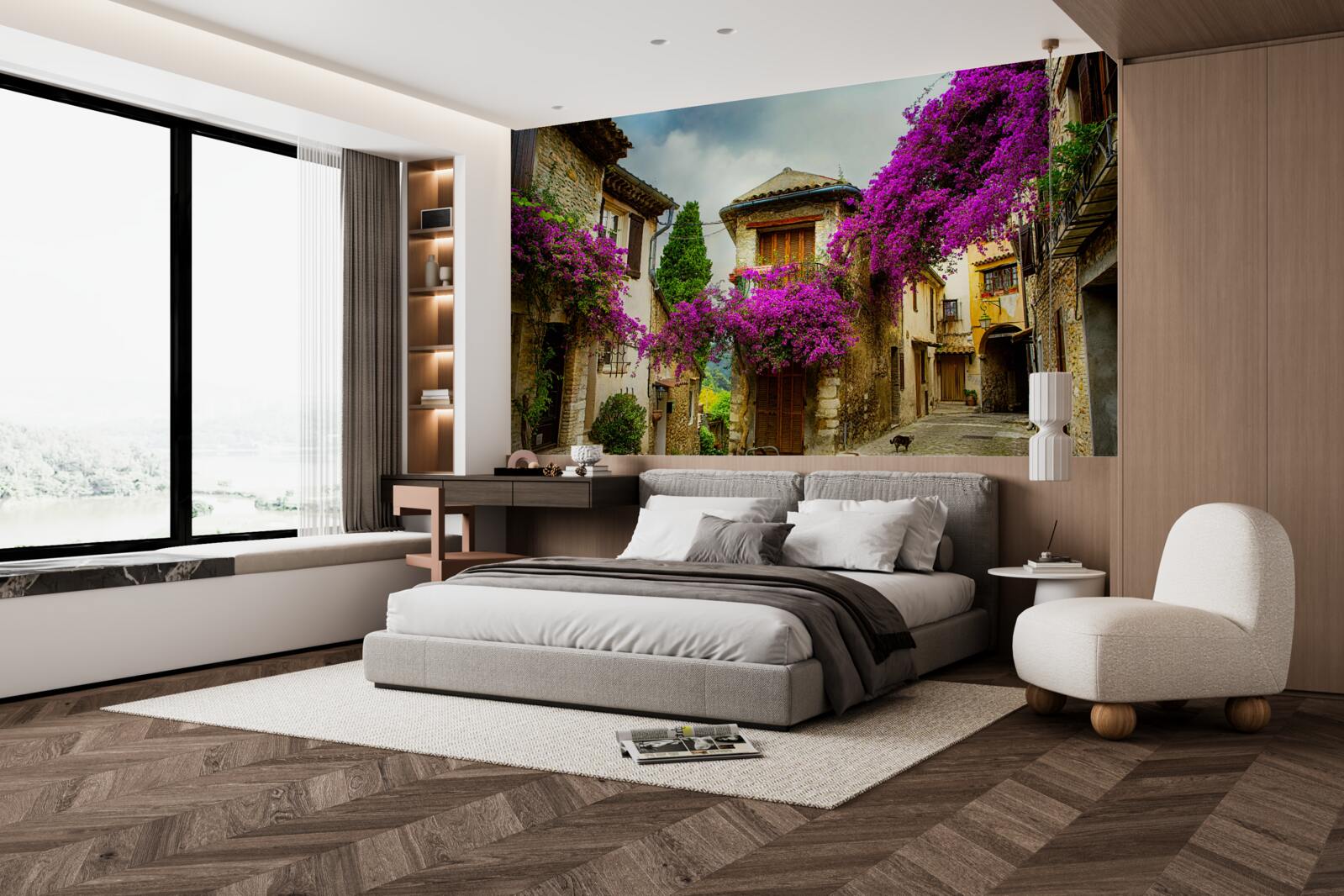 Fototapeta ulica w prowansji, która emanuje komfortem i ciepłem