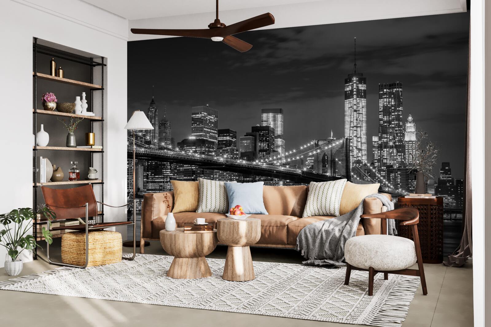 Fototapeta metropolia w monochromatycznych barwach