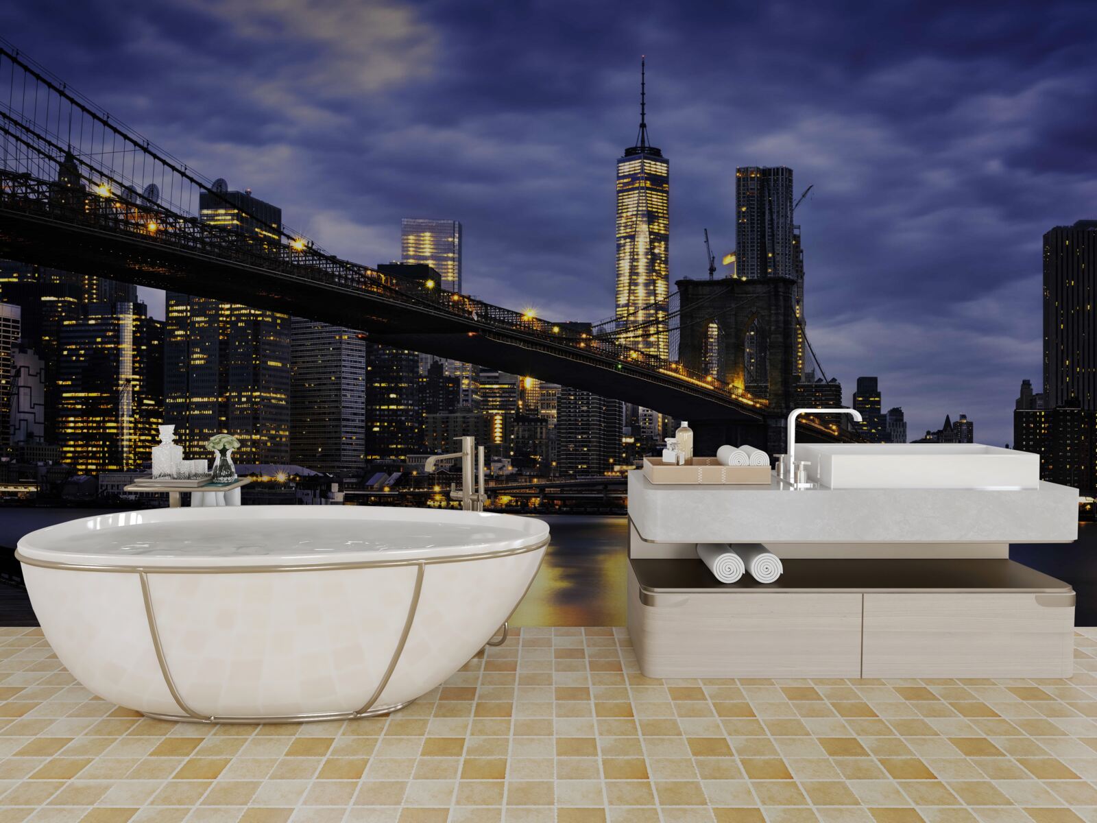 Fototapeta esaplanada na moście brooklińskim