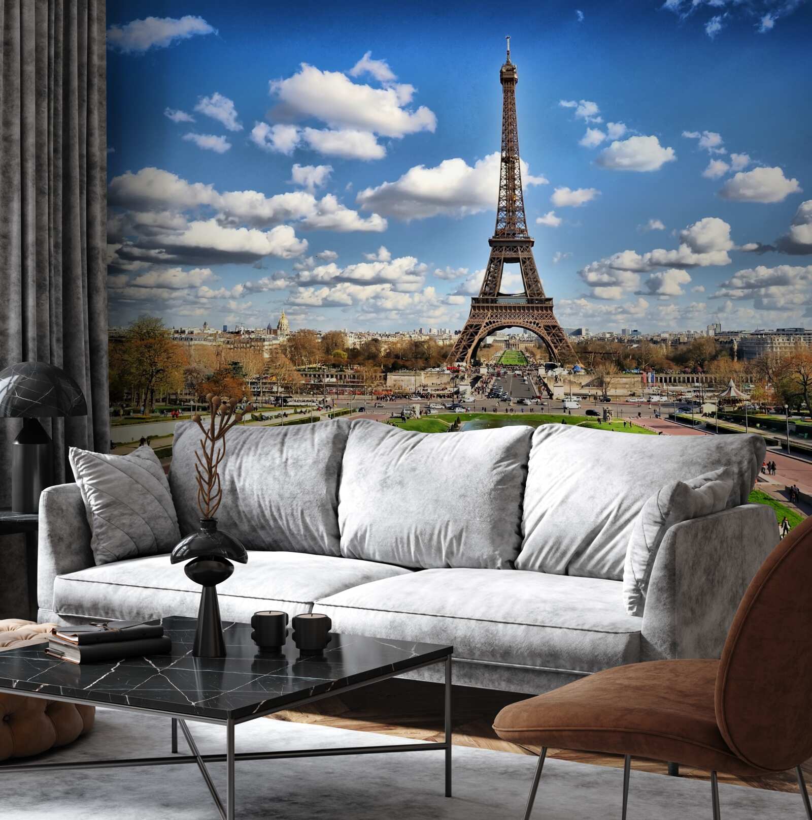 Fototapeta wspaniały krajobraz na tour eifel