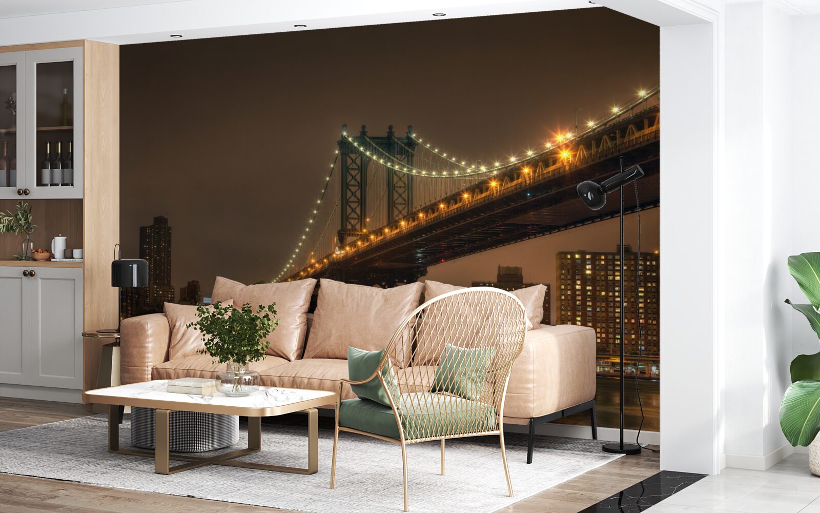 Fototapeta most brookliński wieczorem