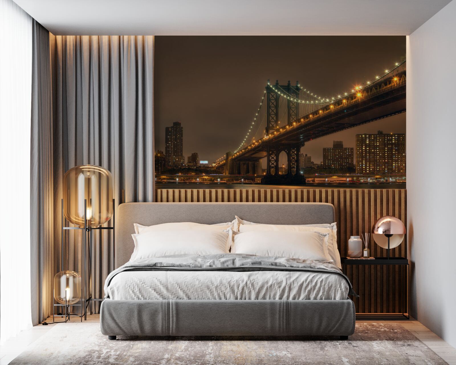 Fototapeta most brookliński wieczorem