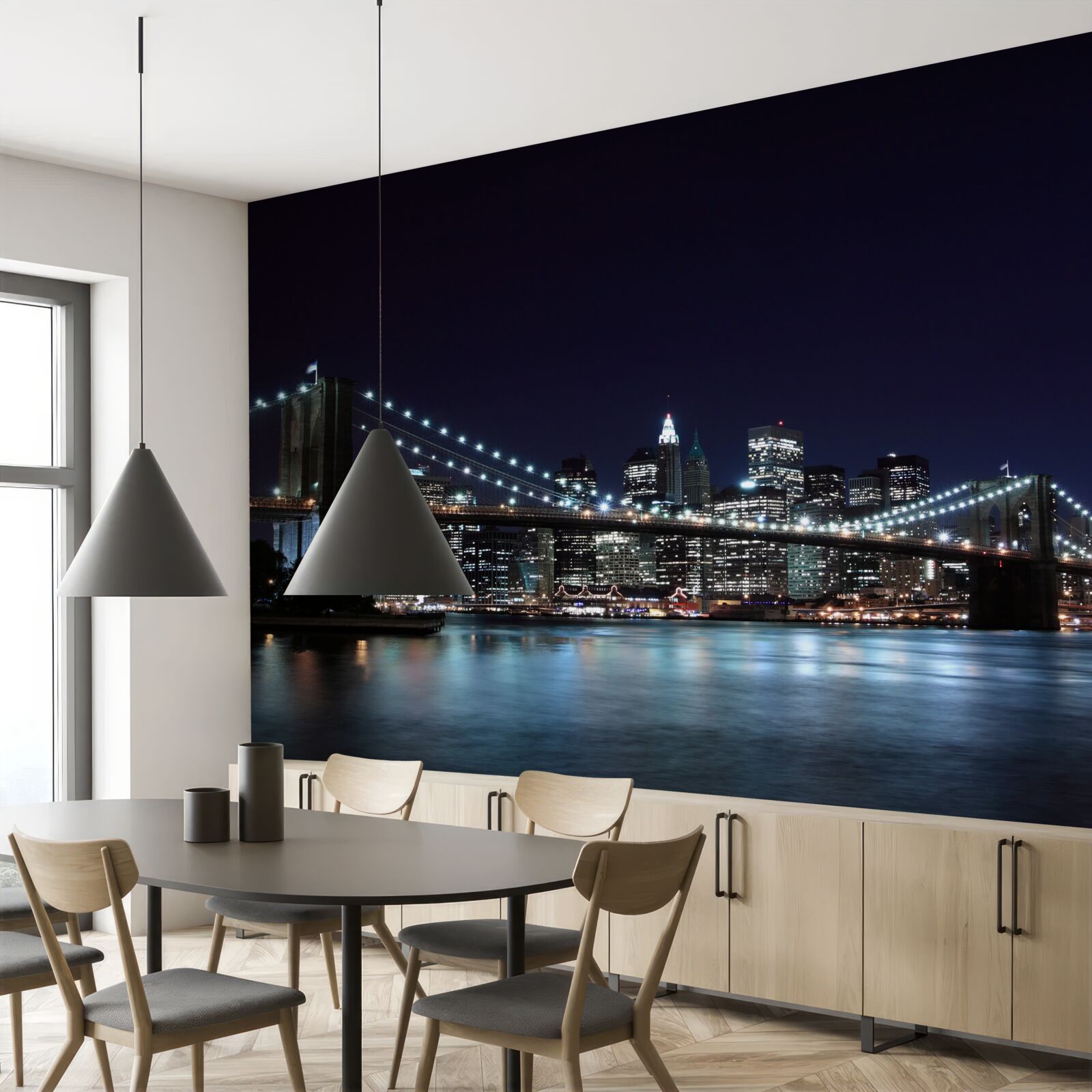 Fototapeta Światła mostu brooklyńskiego