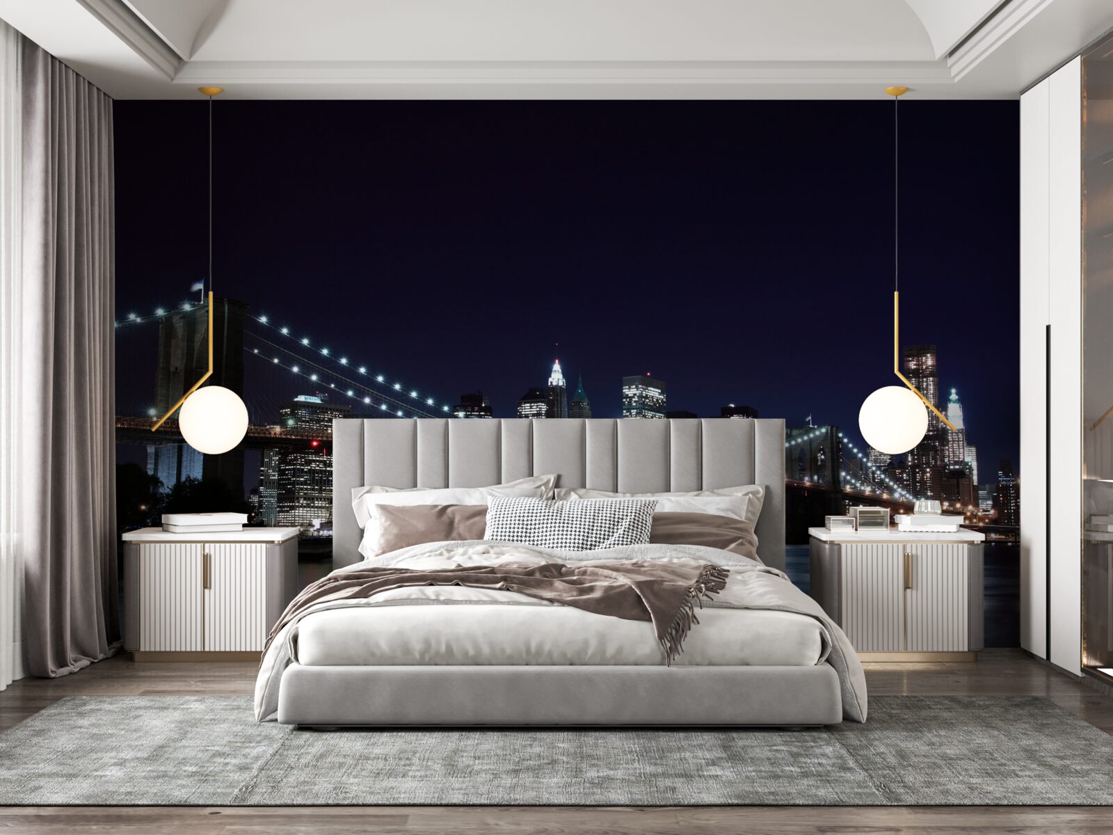 Fototapeta Światła mostu brooklyńskiego