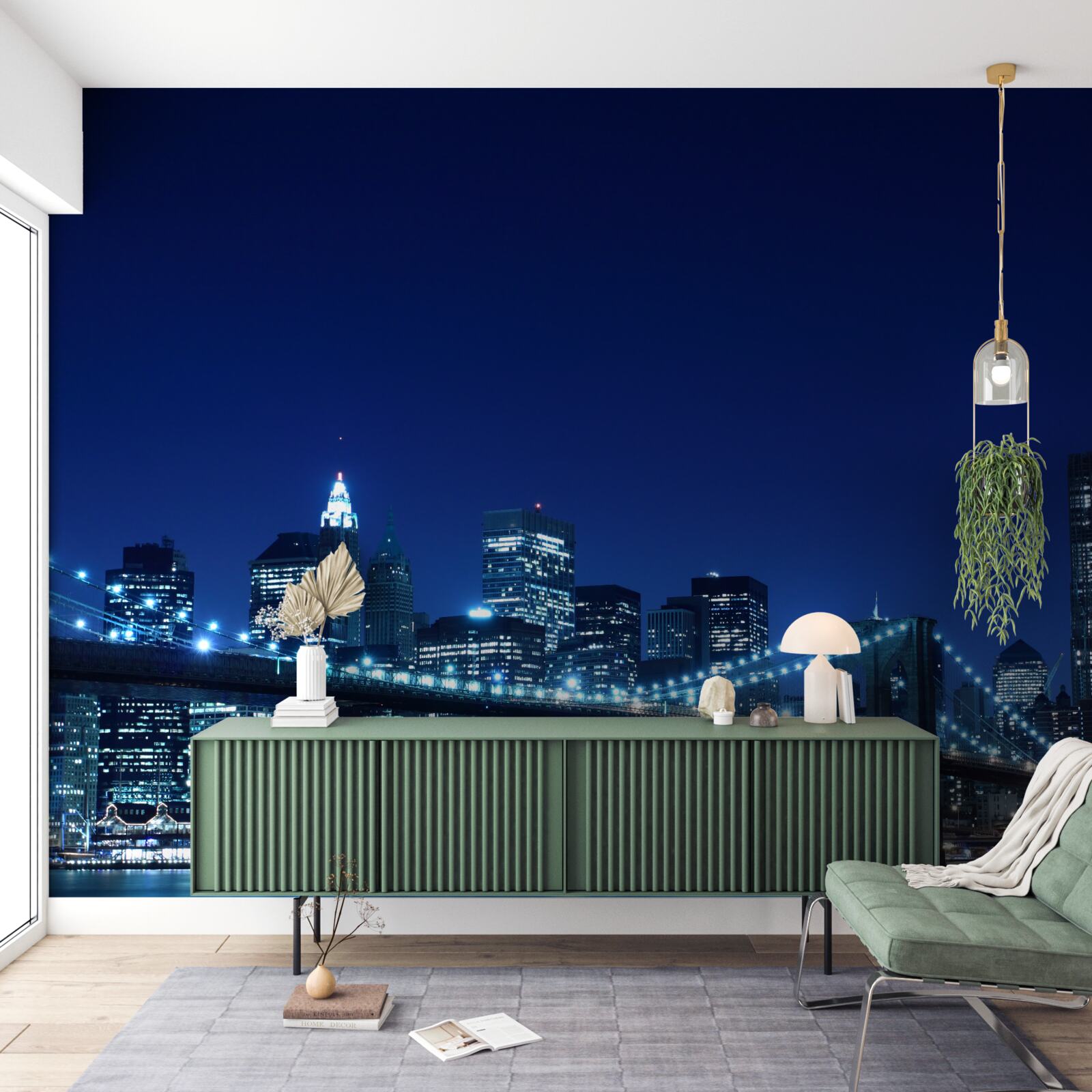 Fototapeta most brookliński nocą