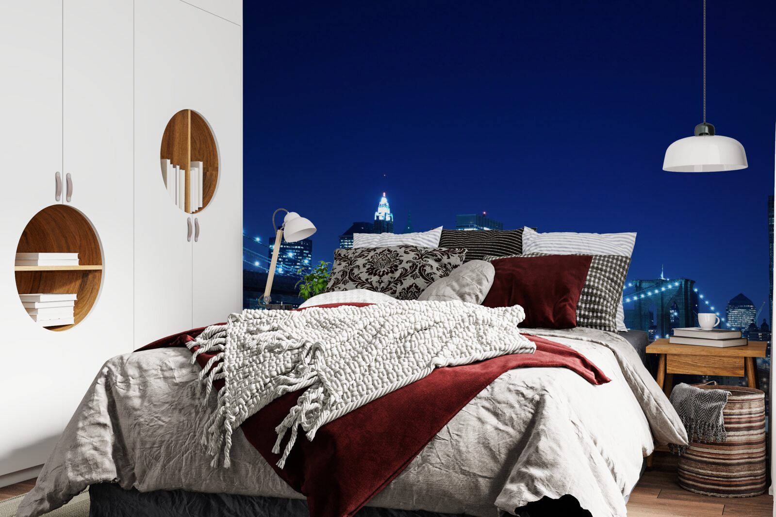 Fototapeta most brookliński nocą