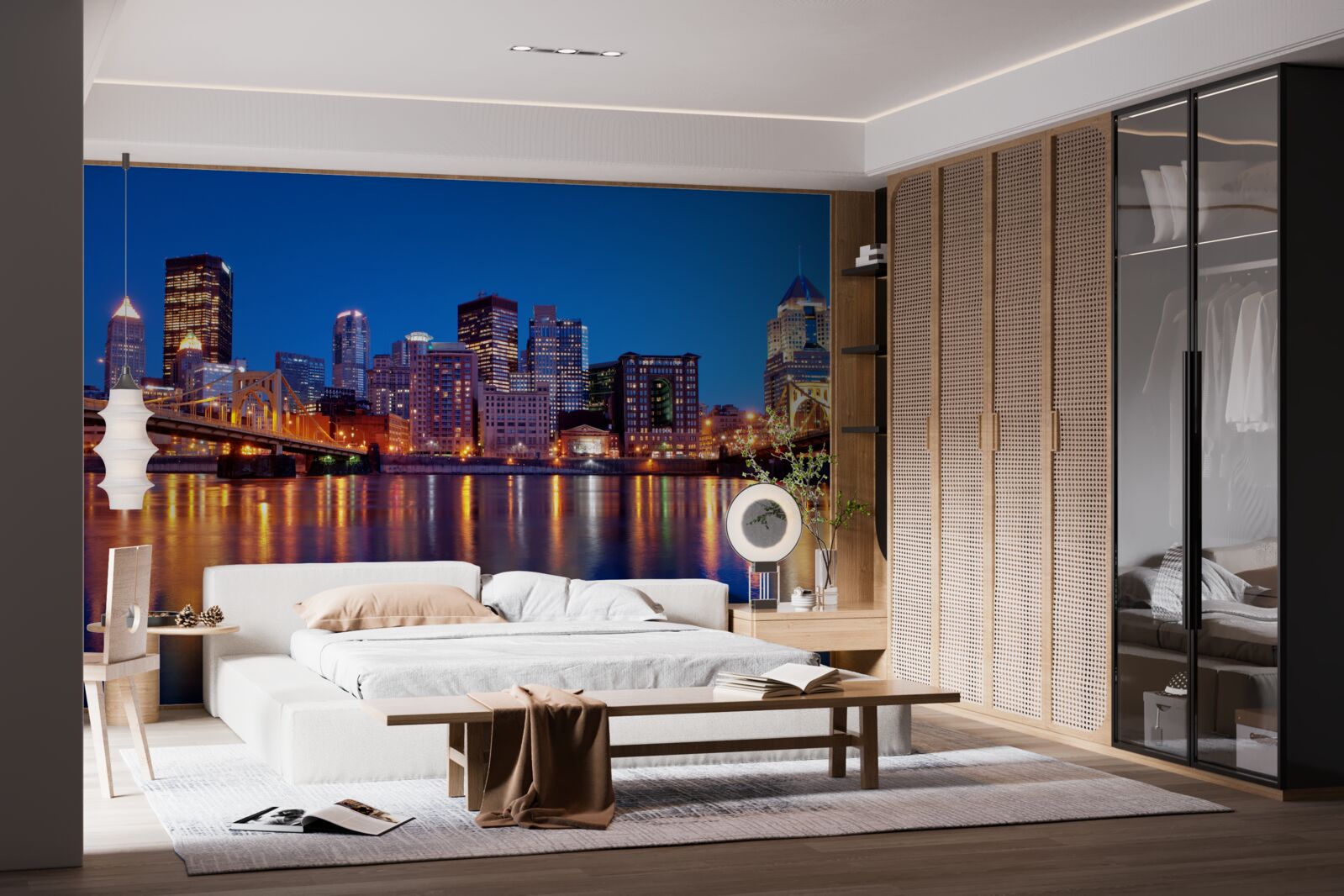 Fototapeta panorama nowego jorku nocą