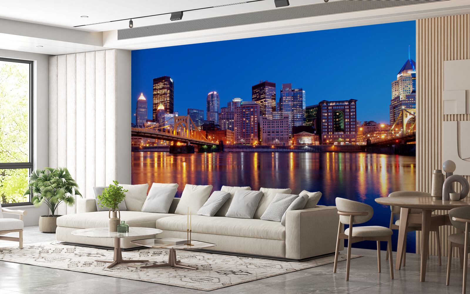 Fototapeta panorama nowego jorku nocą