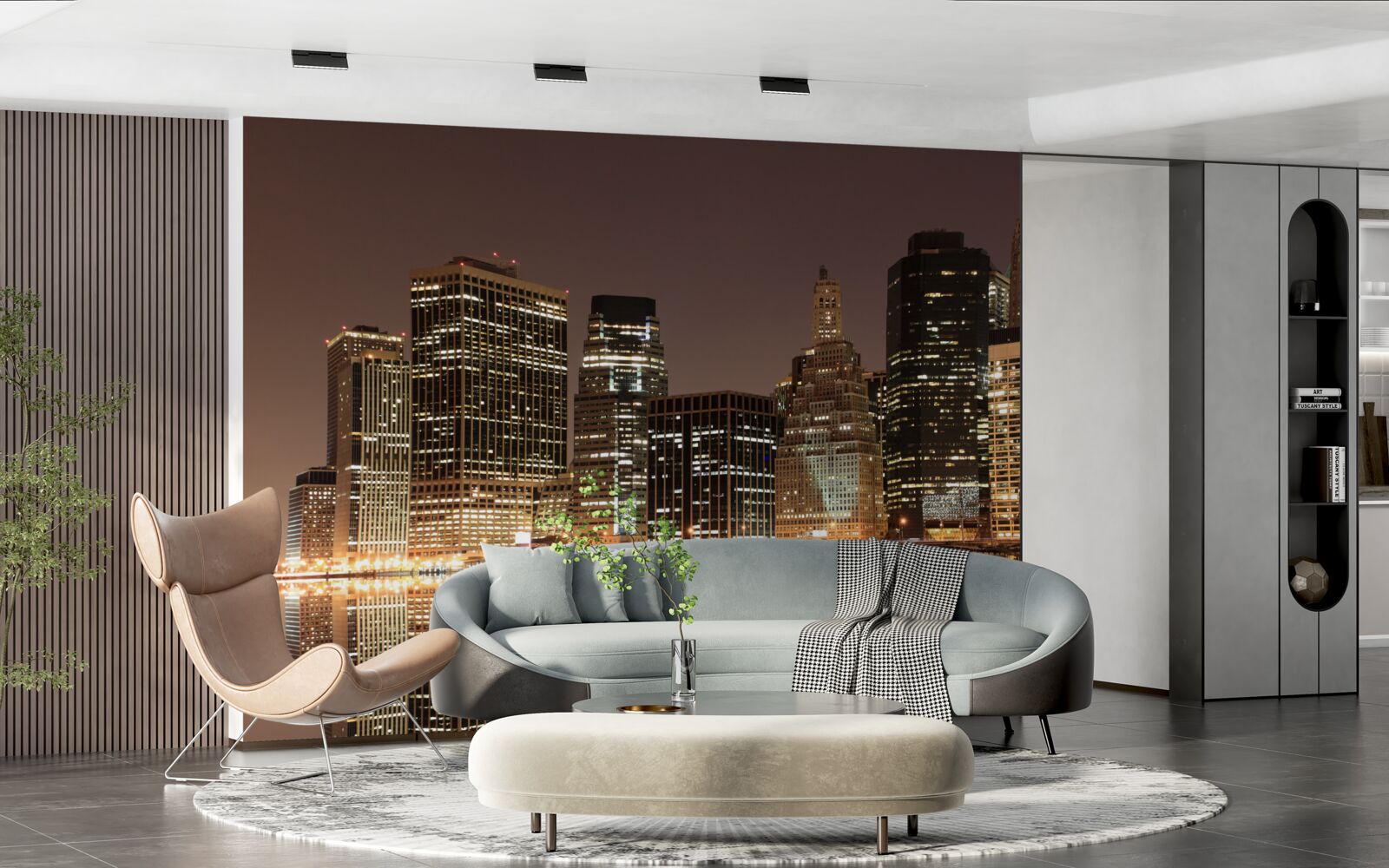 Fototapeta lampy nowego jorku nocą na ulicach