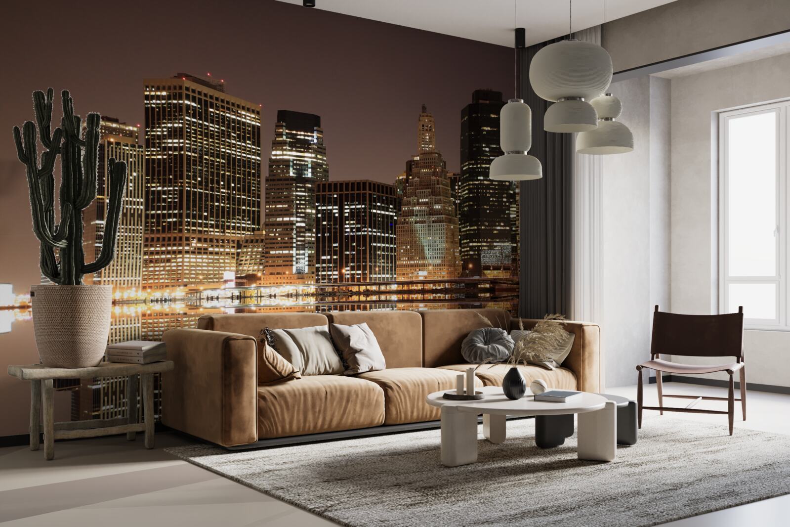 Fototapeta lampy nowego jorku nocą na ulicach