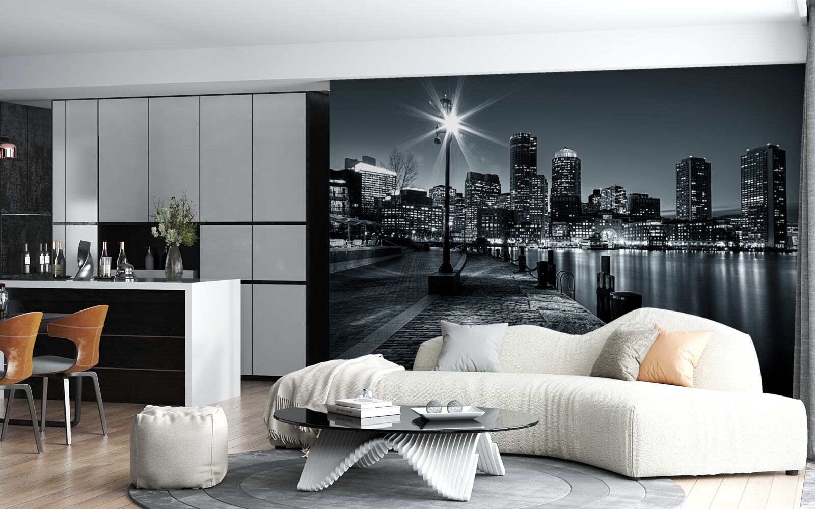 Fototapeta urocza atmosfera nocnej metropolii