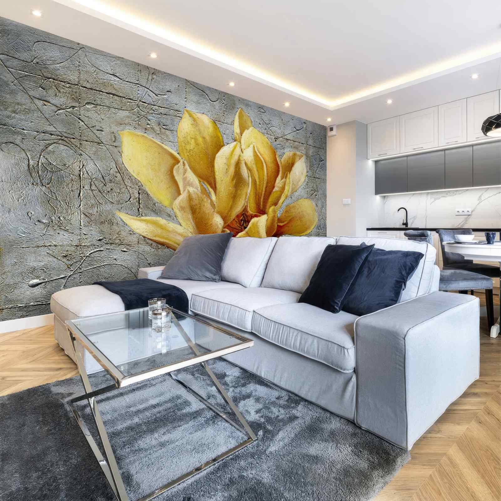 Fototapeta ciekawy żółty kwiat