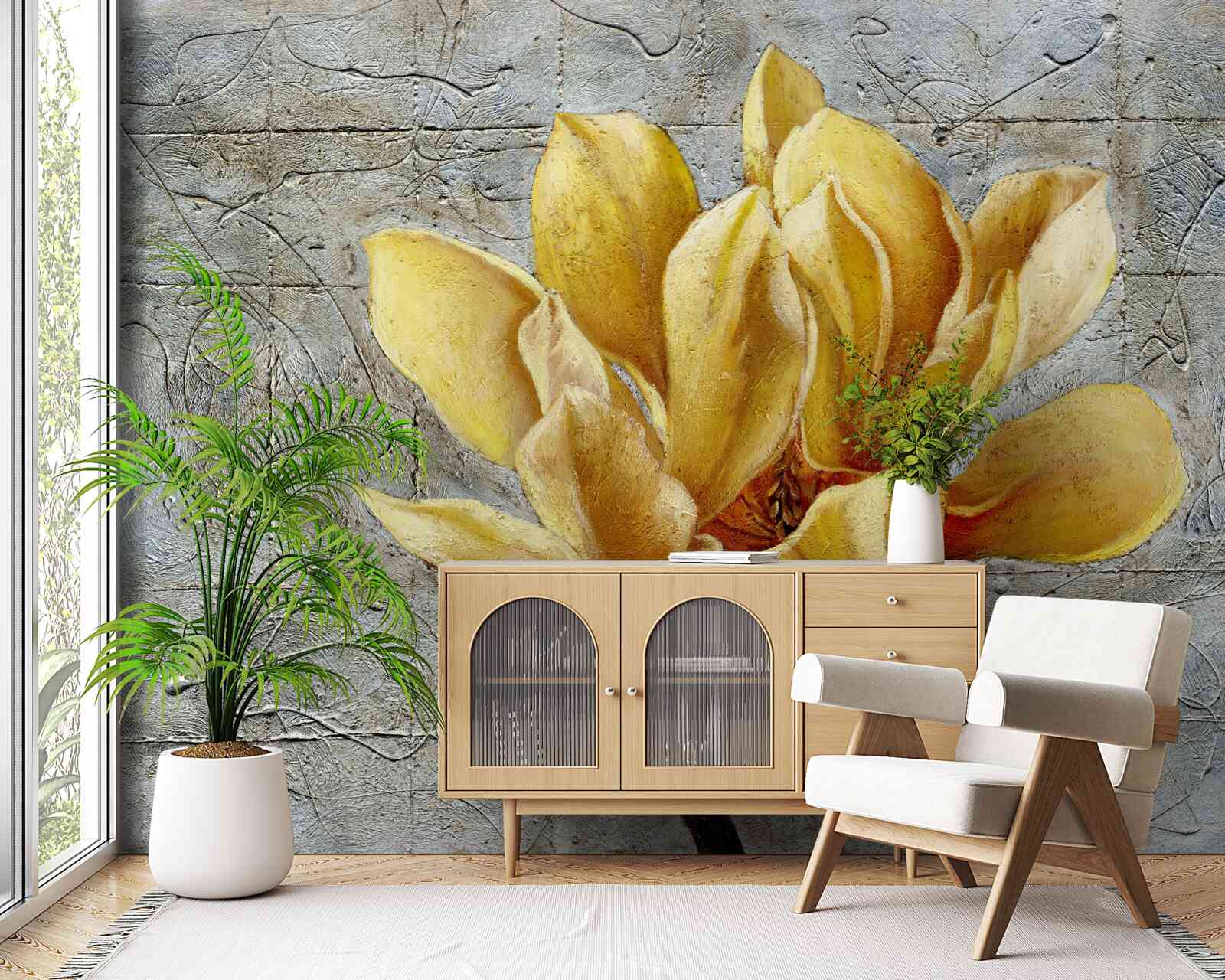 Fototapeta ciekawy żółty kwiat