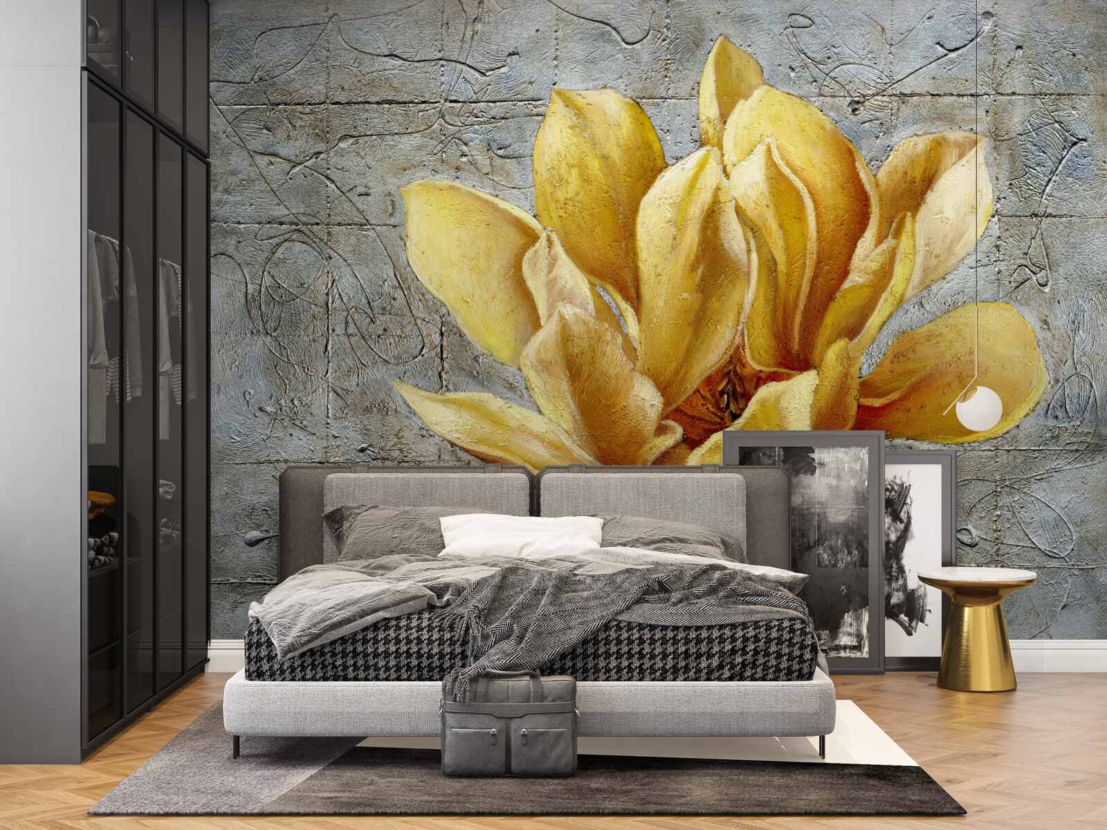 Fototapeta ciekawy żółty kwiat