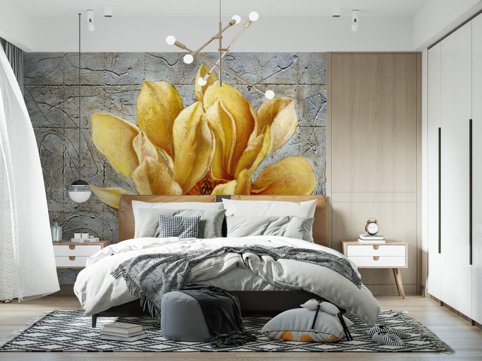 Fototapeta ciekawy żółty kwiat