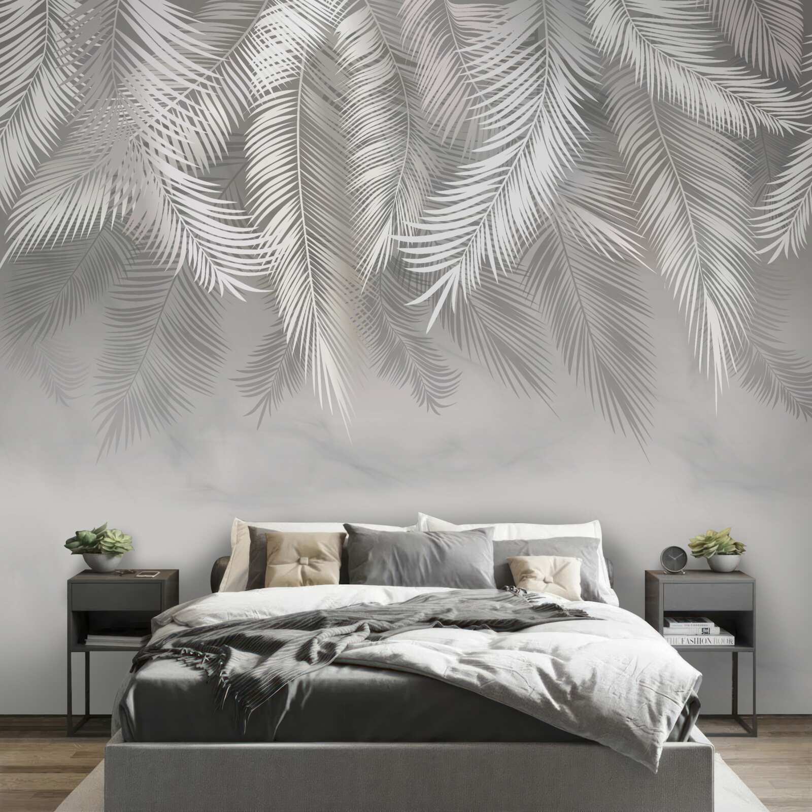 Fototapeta miękkie i bujne liście przypominające pióra