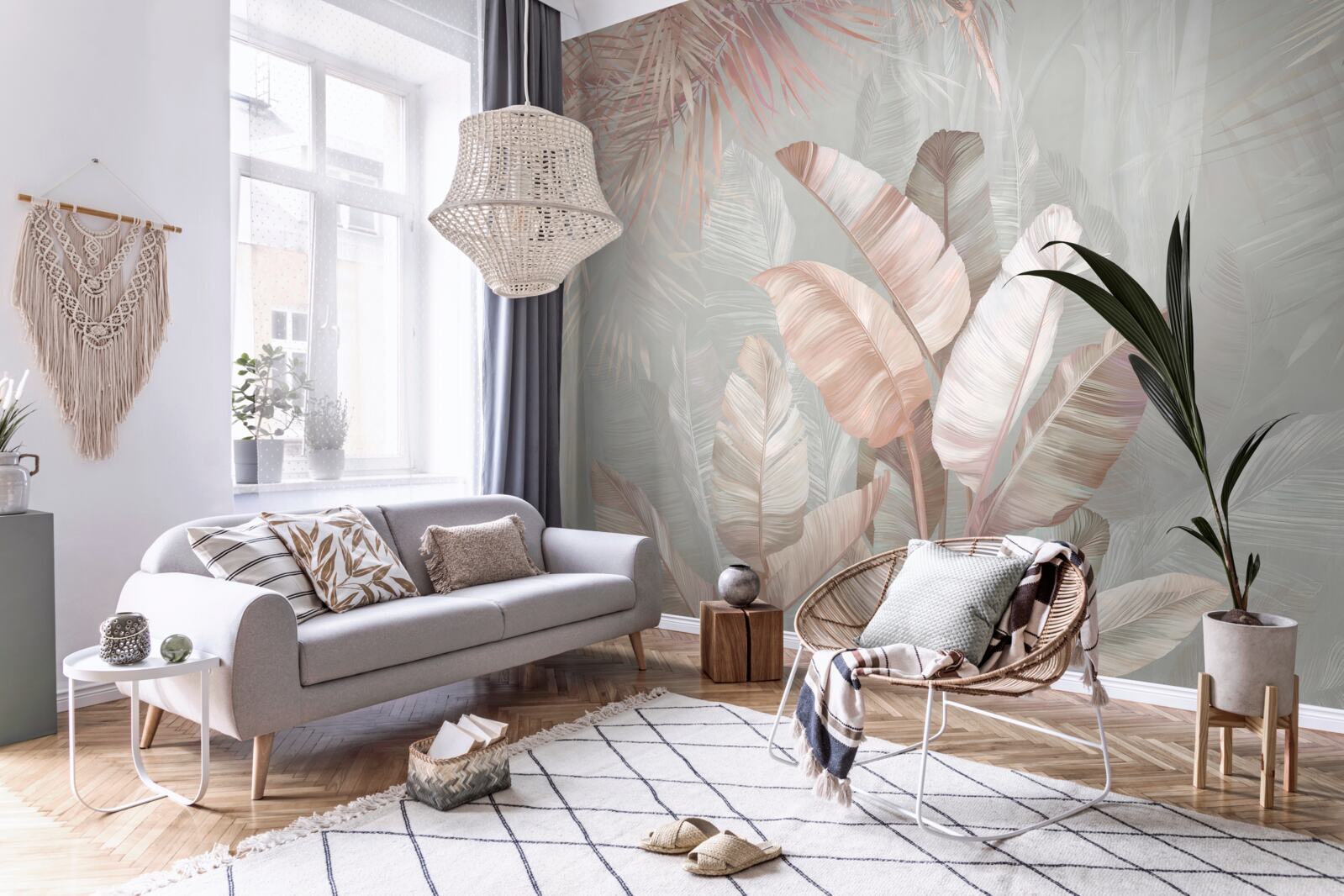 Fototapeta miękki bukiet tropikalnych liści w bukiecie