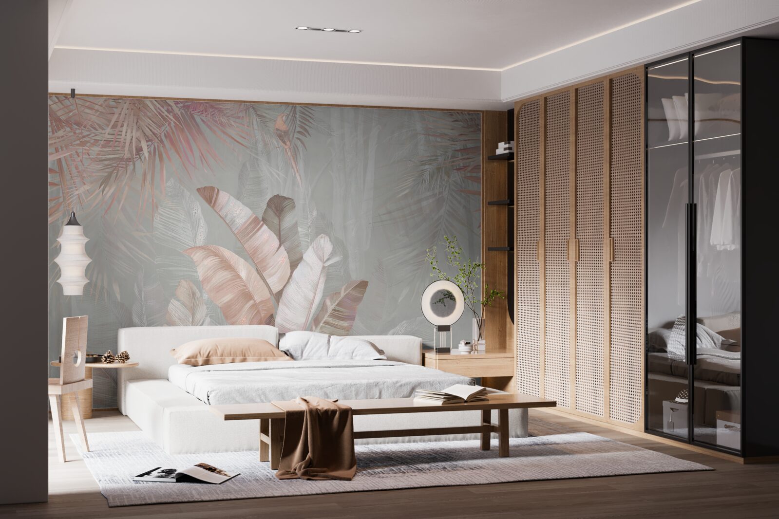 Fototapeta miękki bukiet tropikalnych liści w bukiecie