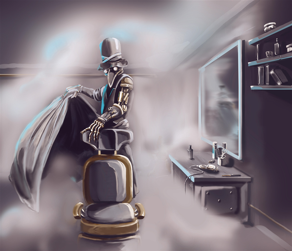 Fototapeta stylistka w dobie zarazy