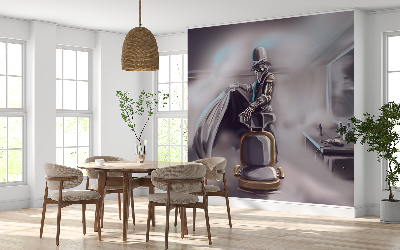 Fototapeta stylistka w dobie zarazy