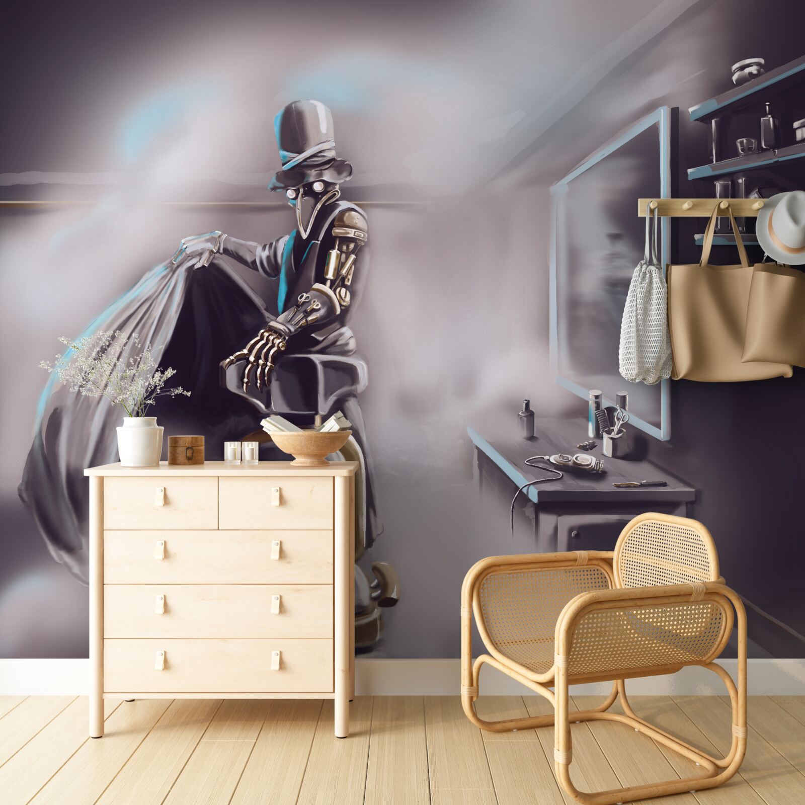 Fototapeta stylistka w dobie zarazy