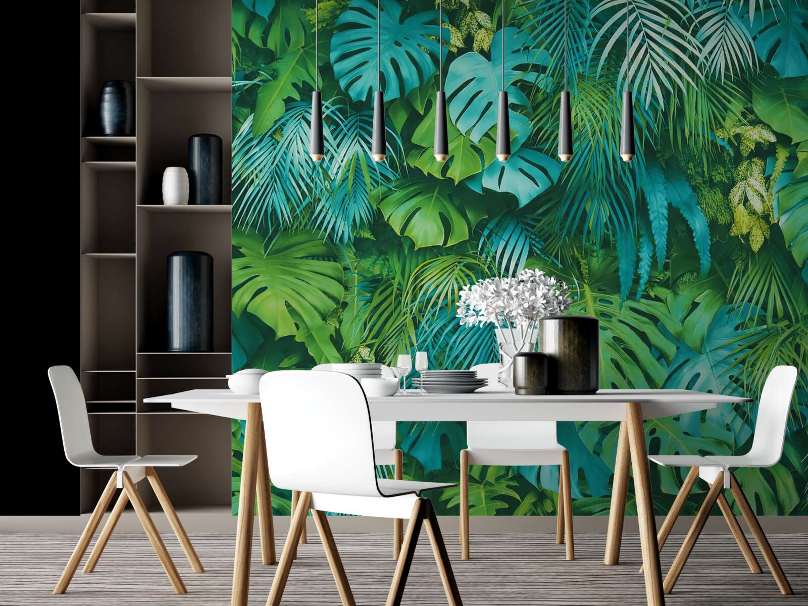 Fototapeta zachwycający kalejdoskop tropikalnych zielonych liści