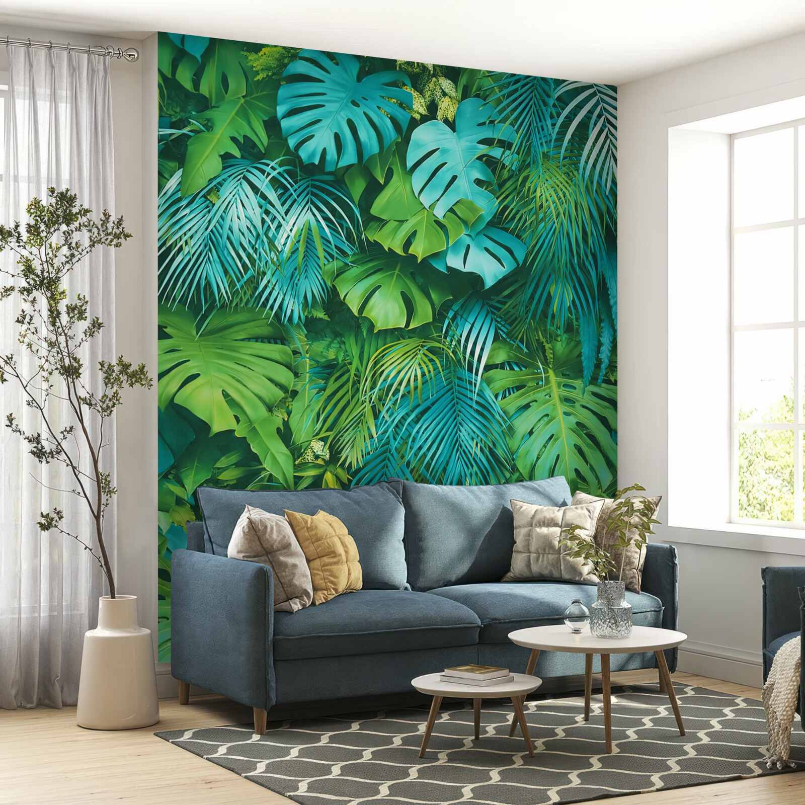 Fototapeta zachwycający kalejdoskop tropikalnych zielonych liści