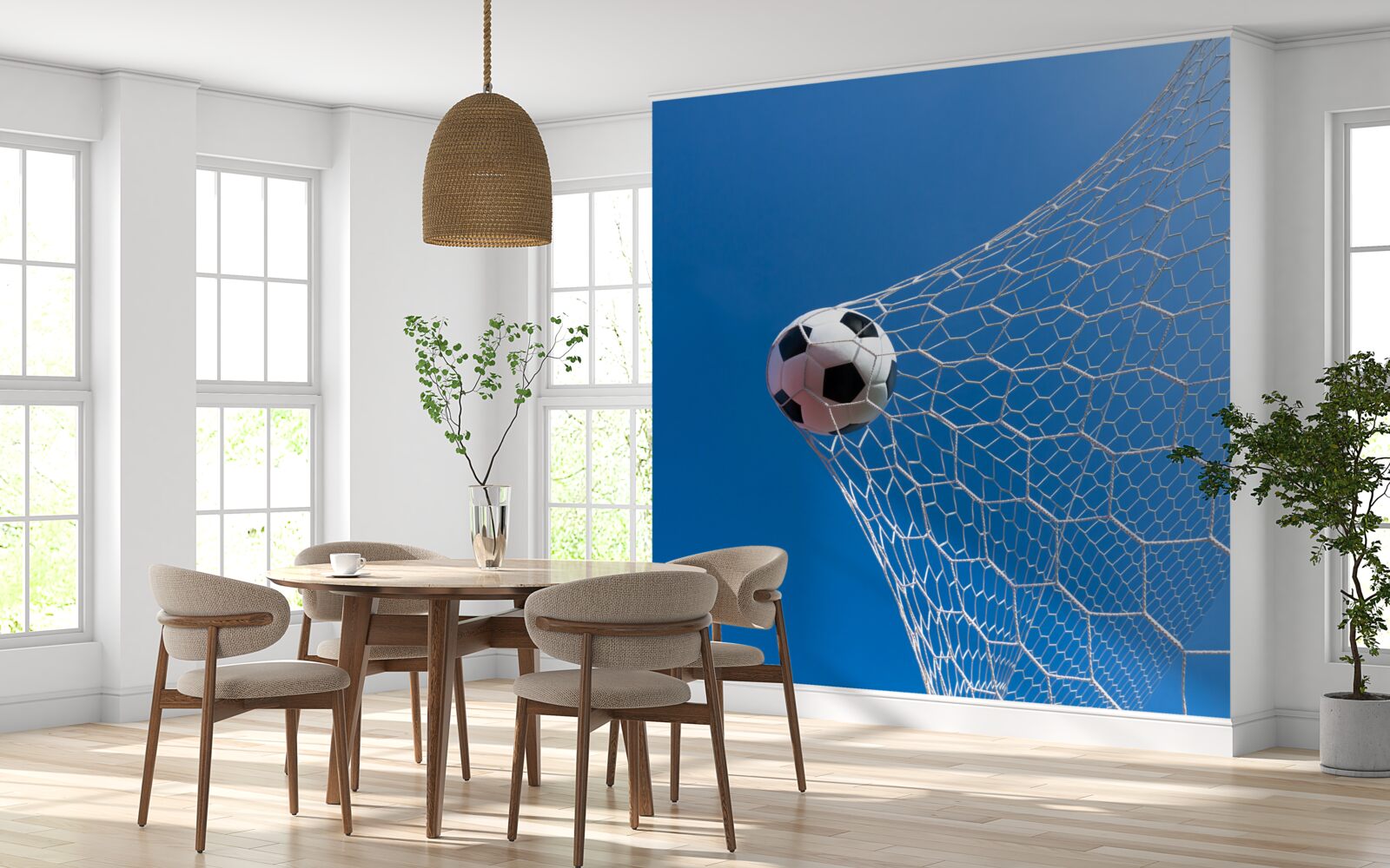 Fototapeta piłka wylądowała w bramce