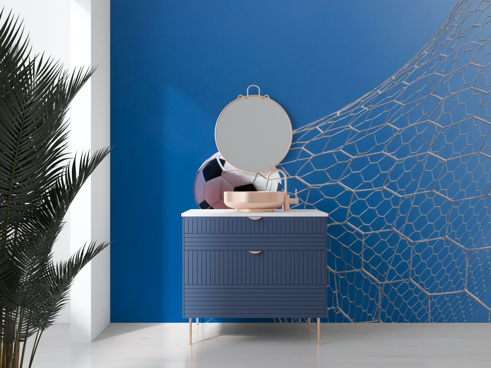 Fototapeta piłka wylądowała w bramce